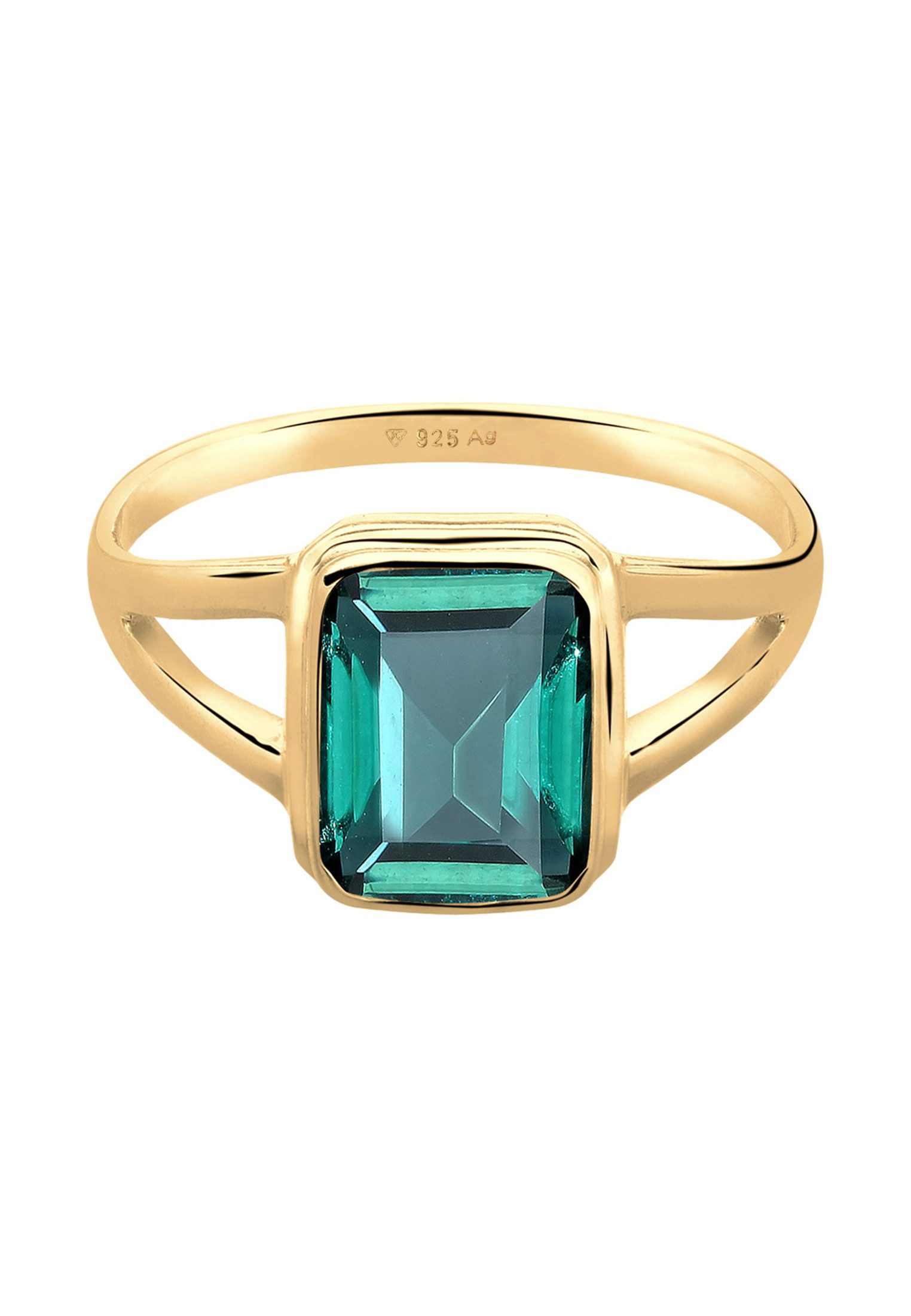 Elli Fingerring Neuheit Solitär Quarz Grün 925 Silber günstig online kaufen