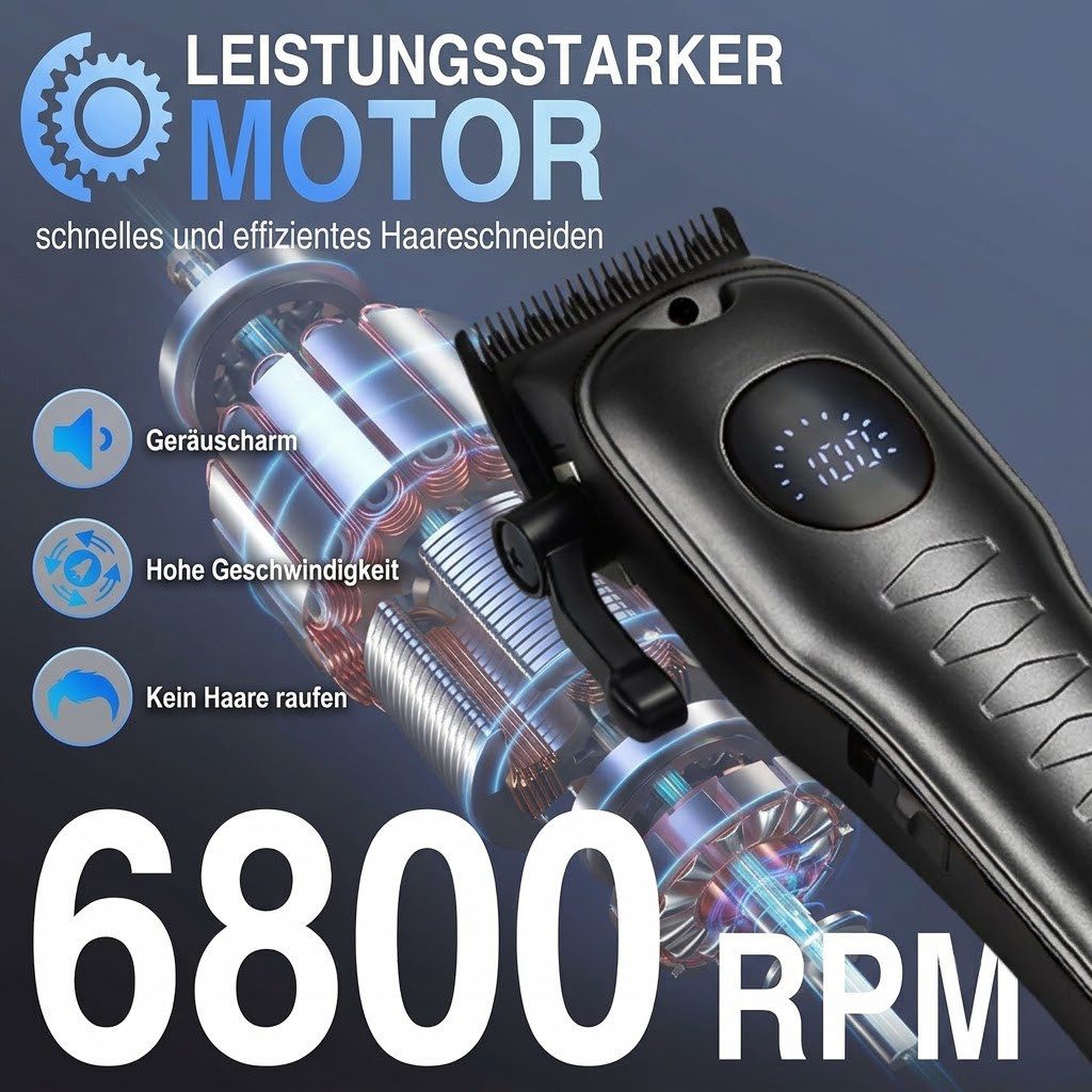 Forrlite Haarschneider Haarschneidemaschine Profi, Bartschneider, Haarschneider 2 in 1 Set, IPX7 Ganzkörper wasserdicht, Schnellladung & Lange Akkulaufzeit, mit 13 Kammaufsätzen, geräuscharm
