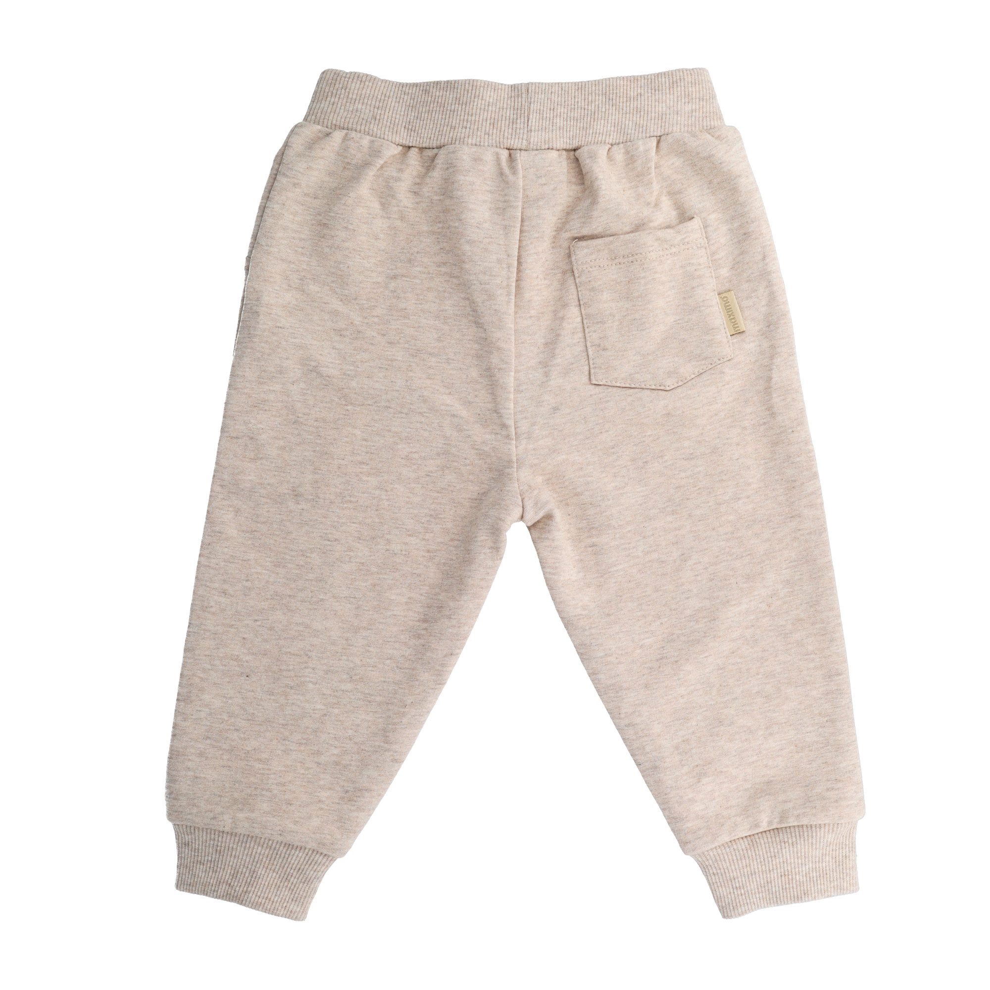 MAXIMO Schlupfhose (1-tlg) Beigemeliert, Jogginghose, unisex, verspielte Details