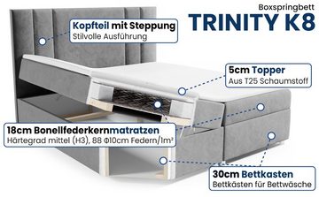 Best for Home Boxspringbett Trinity K8, mit Bettkasten und Topper