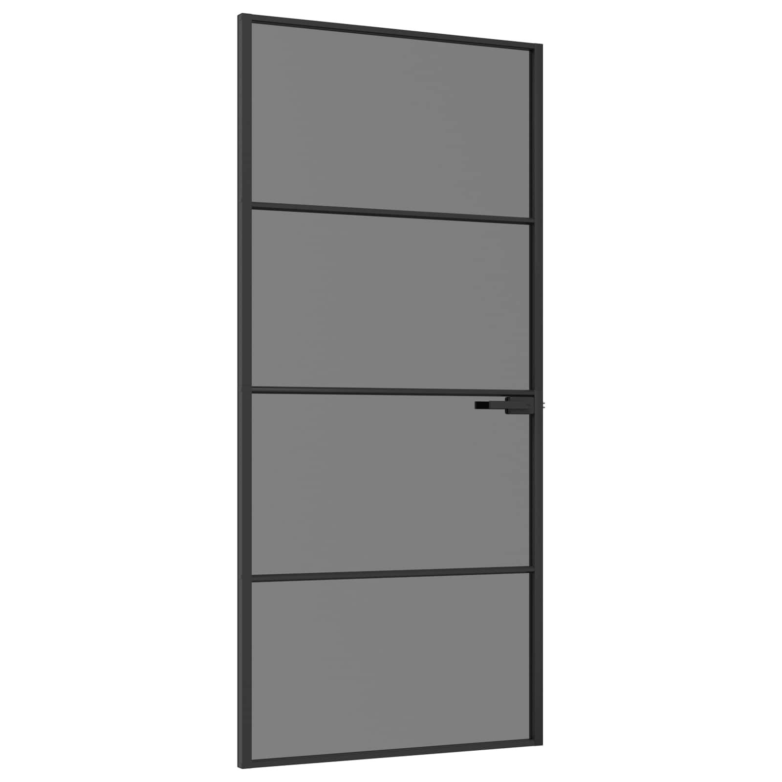 vidaXL Haustür Interior Tür 93 x 201,5 cm Verbautes Glas und Aluminium (1-St)