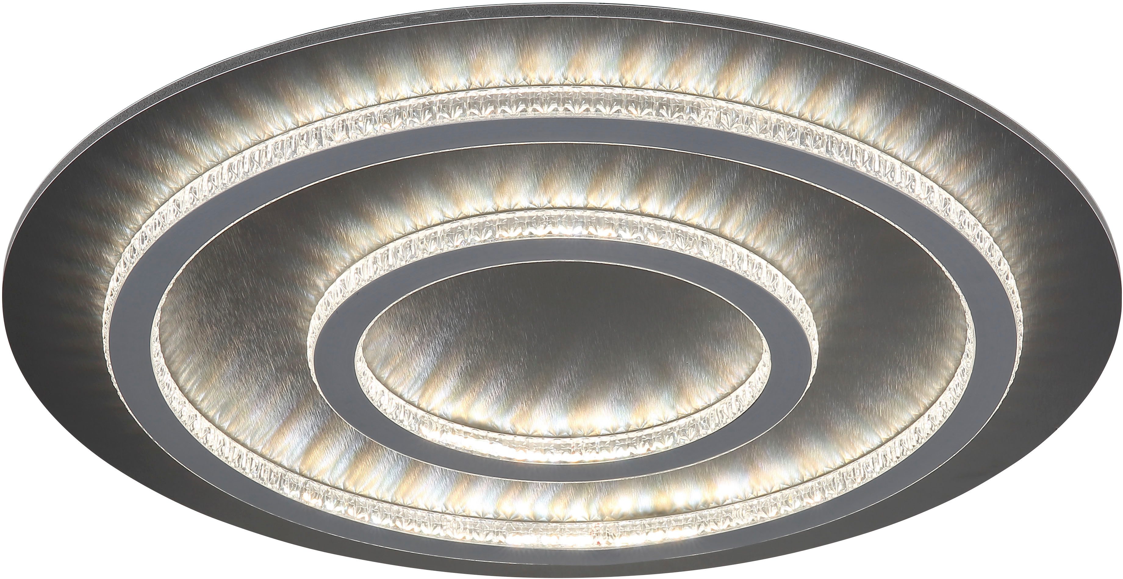 GLOBO LIGHTING Deckenleuchte JAYDEN, Dimmfunktion, Memoryfunktion, Nachtlichtfunktion, Timerfunktion, mehrere Helligkeitsstufen, LED fest integriert, warmweiß - kaltweiß, Deckenlampe Wohnzimmer-Leuchte Schlafzimmer-Leuchte Flur Küche