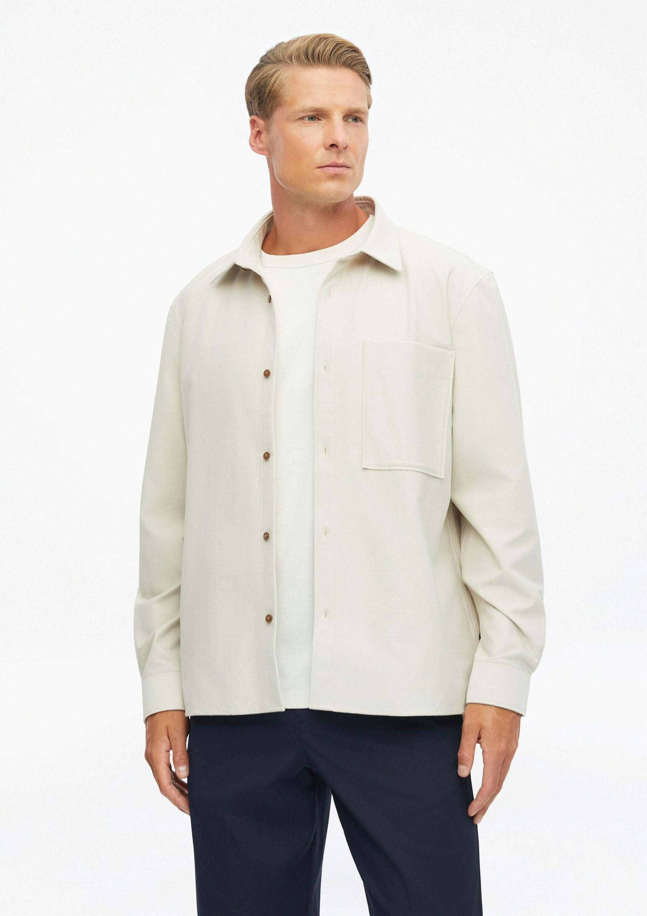 s.Oliver Hemdjacke Hemd Overshirt aus feinem Stretch-Canvas