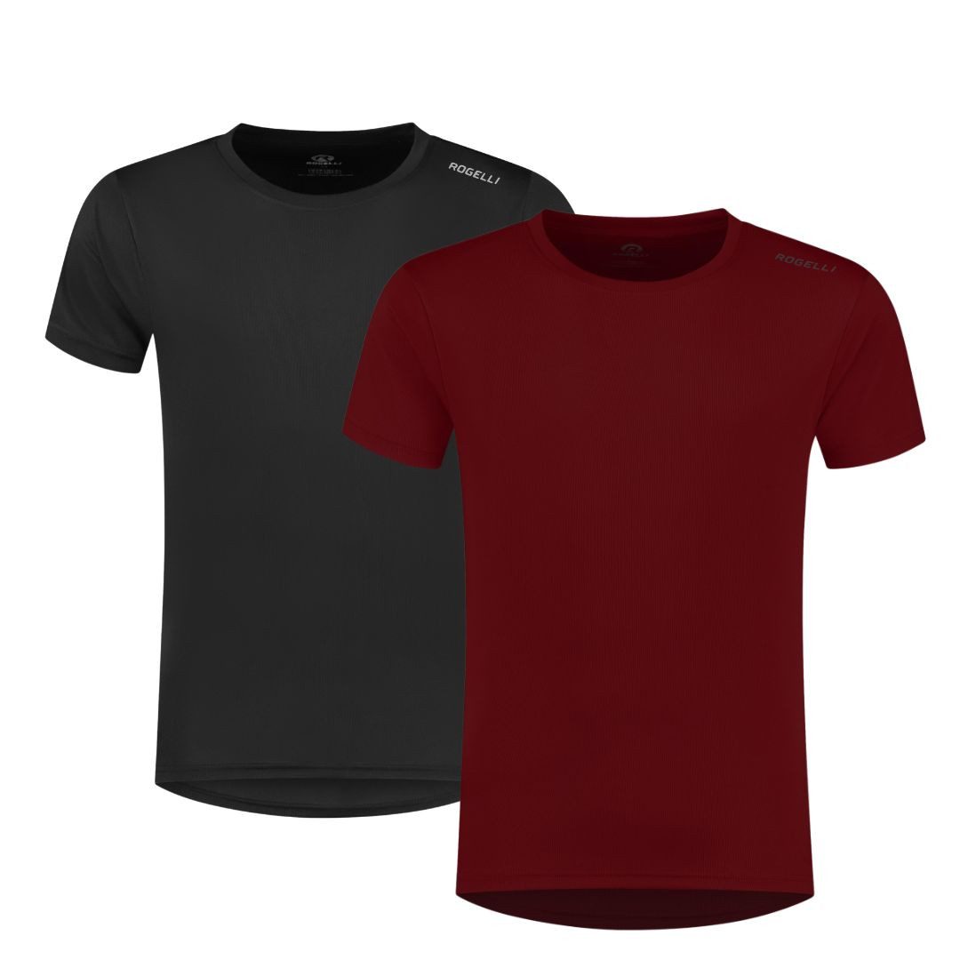 Rogelli Funktionsshirt Herren Laufshirt 2er-Pack Kurzarmshirt