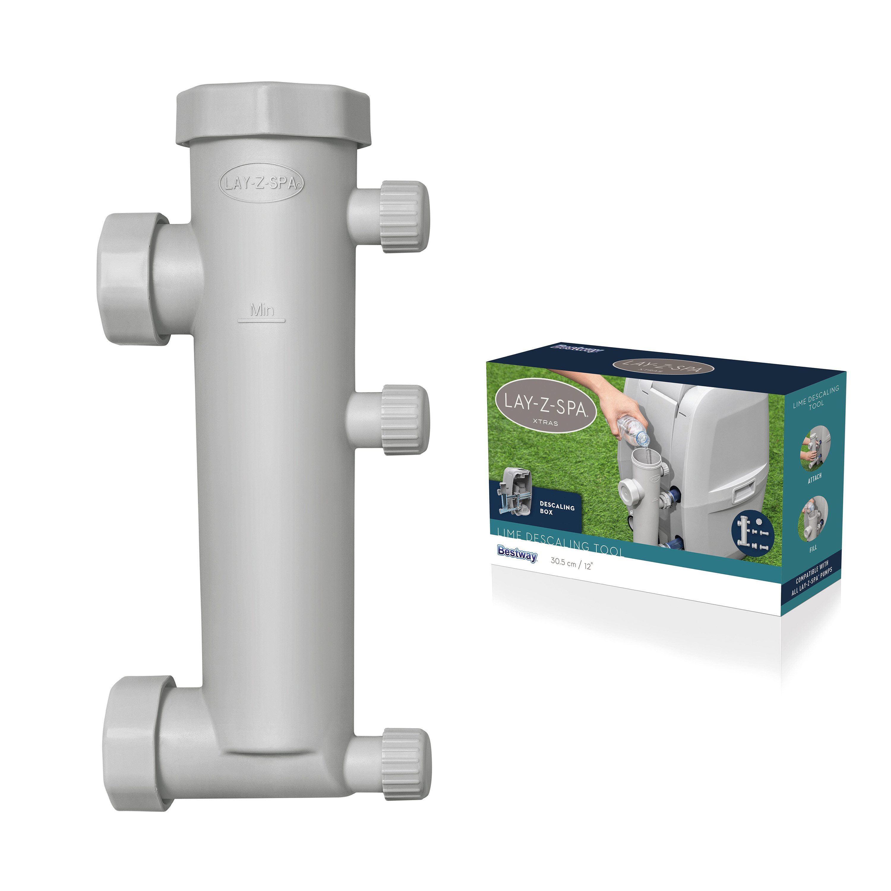 Bestway Whirlpool LAY-Z-SPA® Entkalker, (Packung, 1-tlg., für alle LAY-Z-SPA® Pumpeneinheiten), Empfohlen: 50% Essig / 50% Wasser