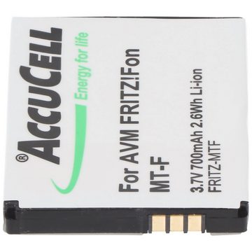 AccuCell Akku passend für AVM FRITZ!Fon MT-F Akku, 312BAT016 AVM CT5 312BAT006 Akku 700 mAh (3,7 V)