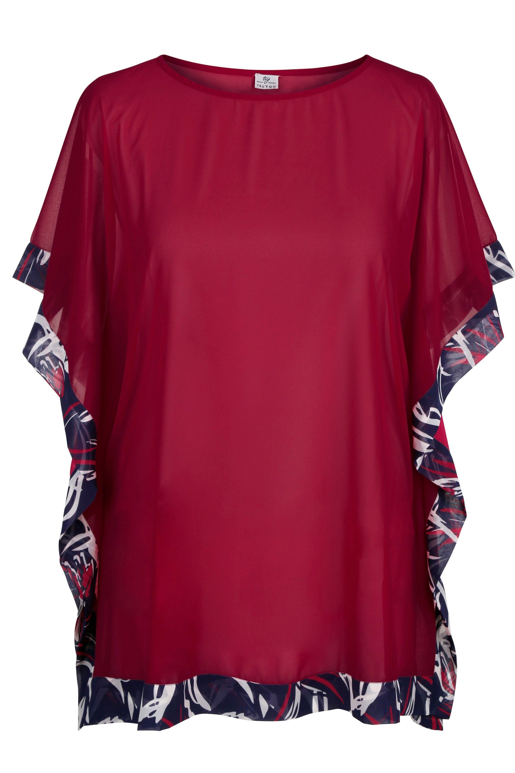 Ulla Popken Longbluse Tunika oversized Mesh günstig online kaufen