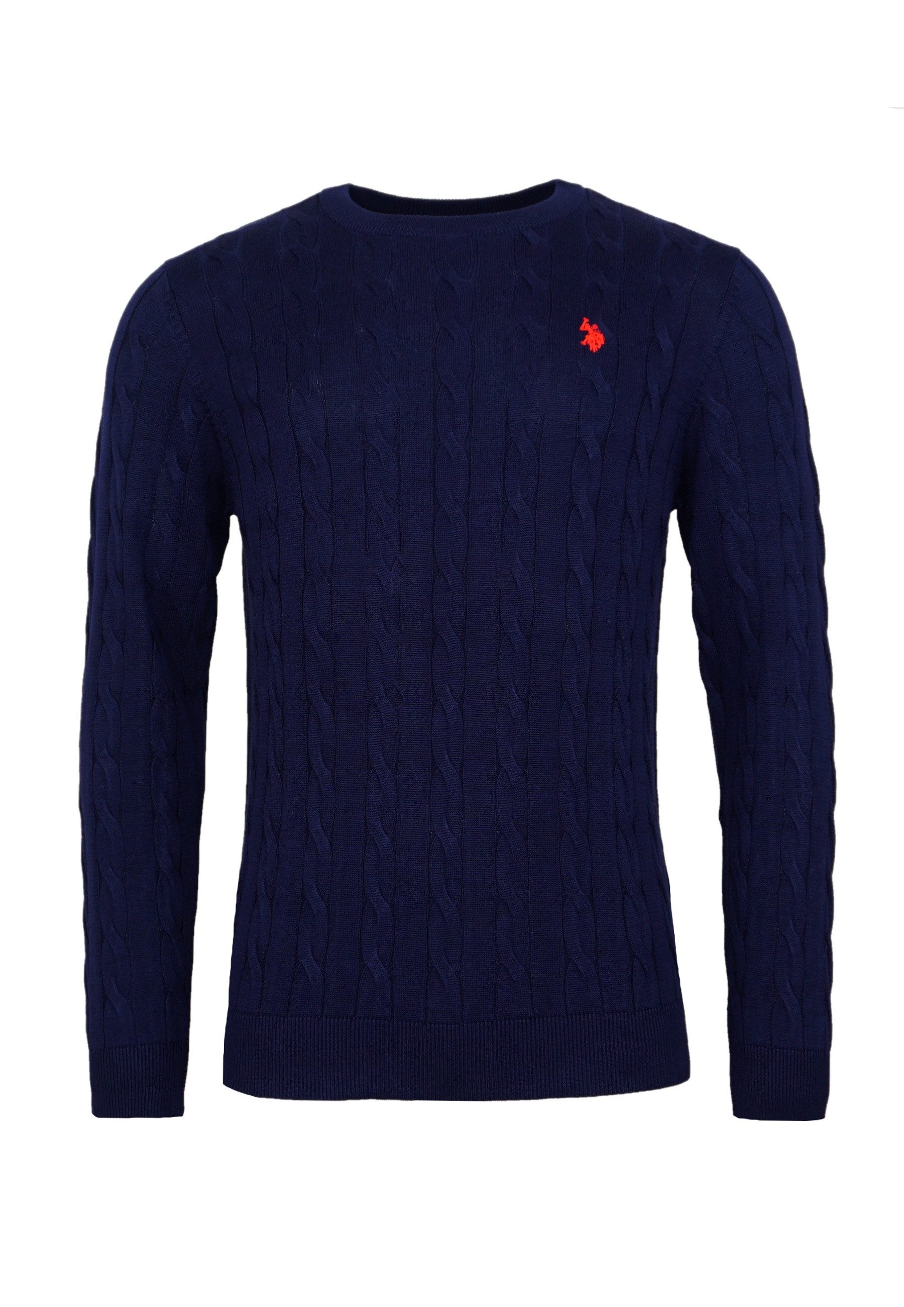 U.S. Polo Assn. Strickpullover Pullover Rundhals günstig online kaufen