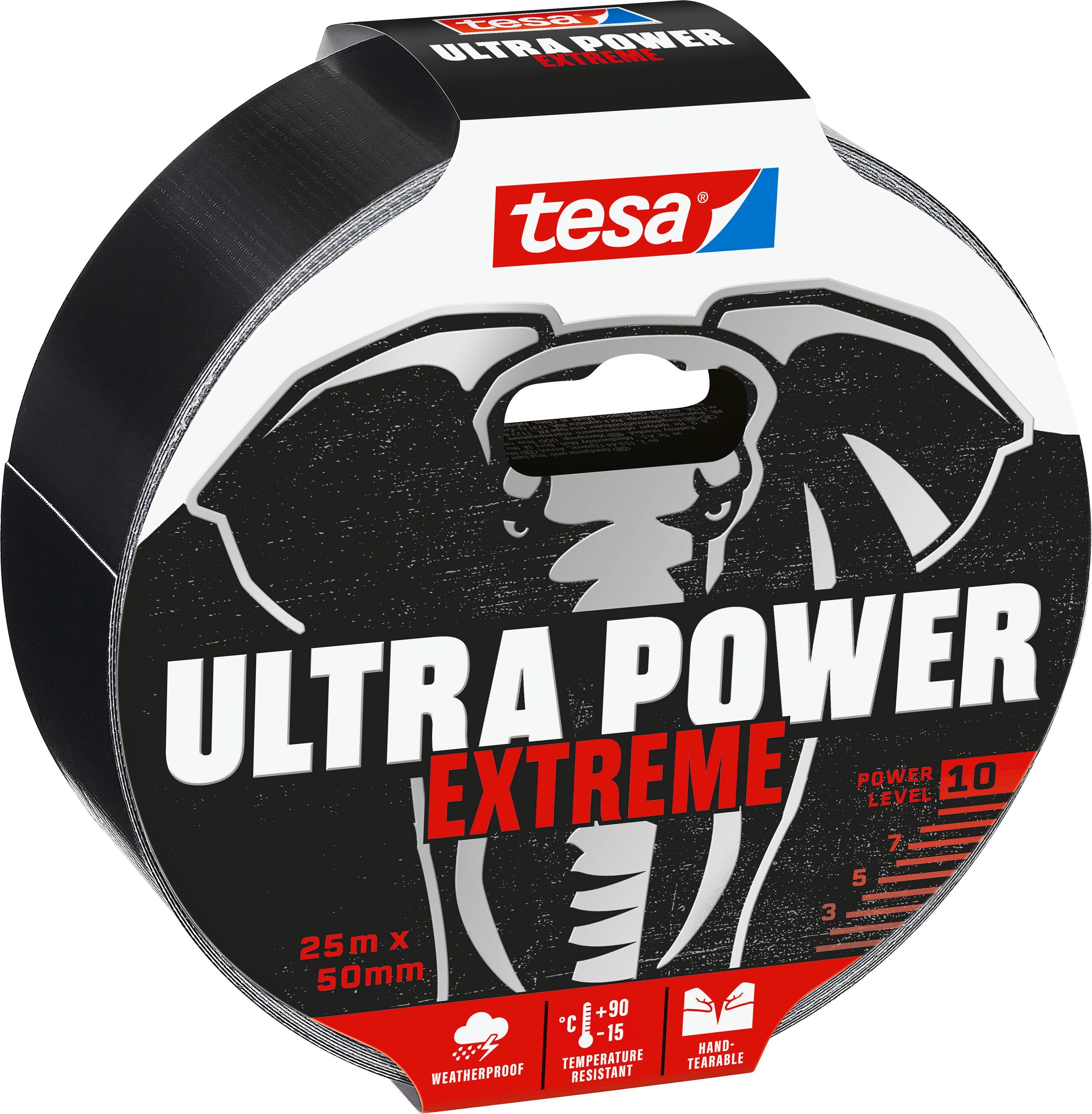 tesa Klebeband ULTRA POWER EXTREME - selbstverschweißendes besonders - robust Isolierband Reparaturband (Packung, schwarz 1-St)