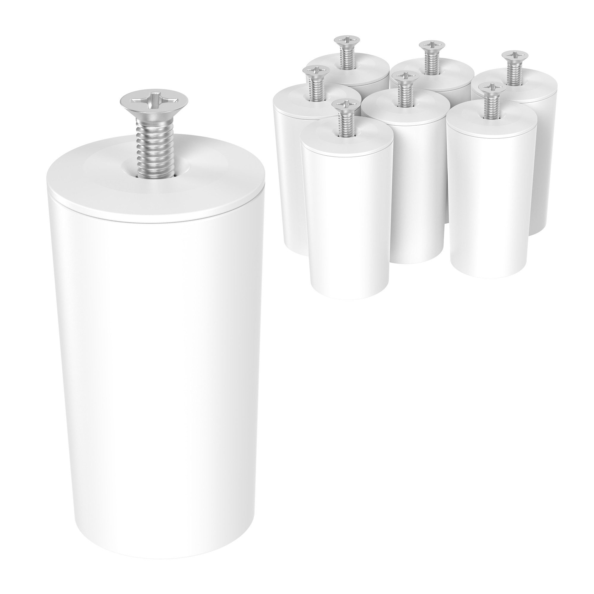 ECENCE Rollladen-Anschlagstopper 8er Set Anschlag-Puffer Weiss Stopper für 40mm, 8-St.