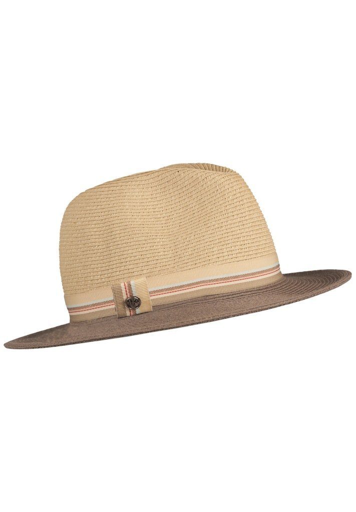 Loevenich Strohhut knautschbarer Fedora 0016-multi natural