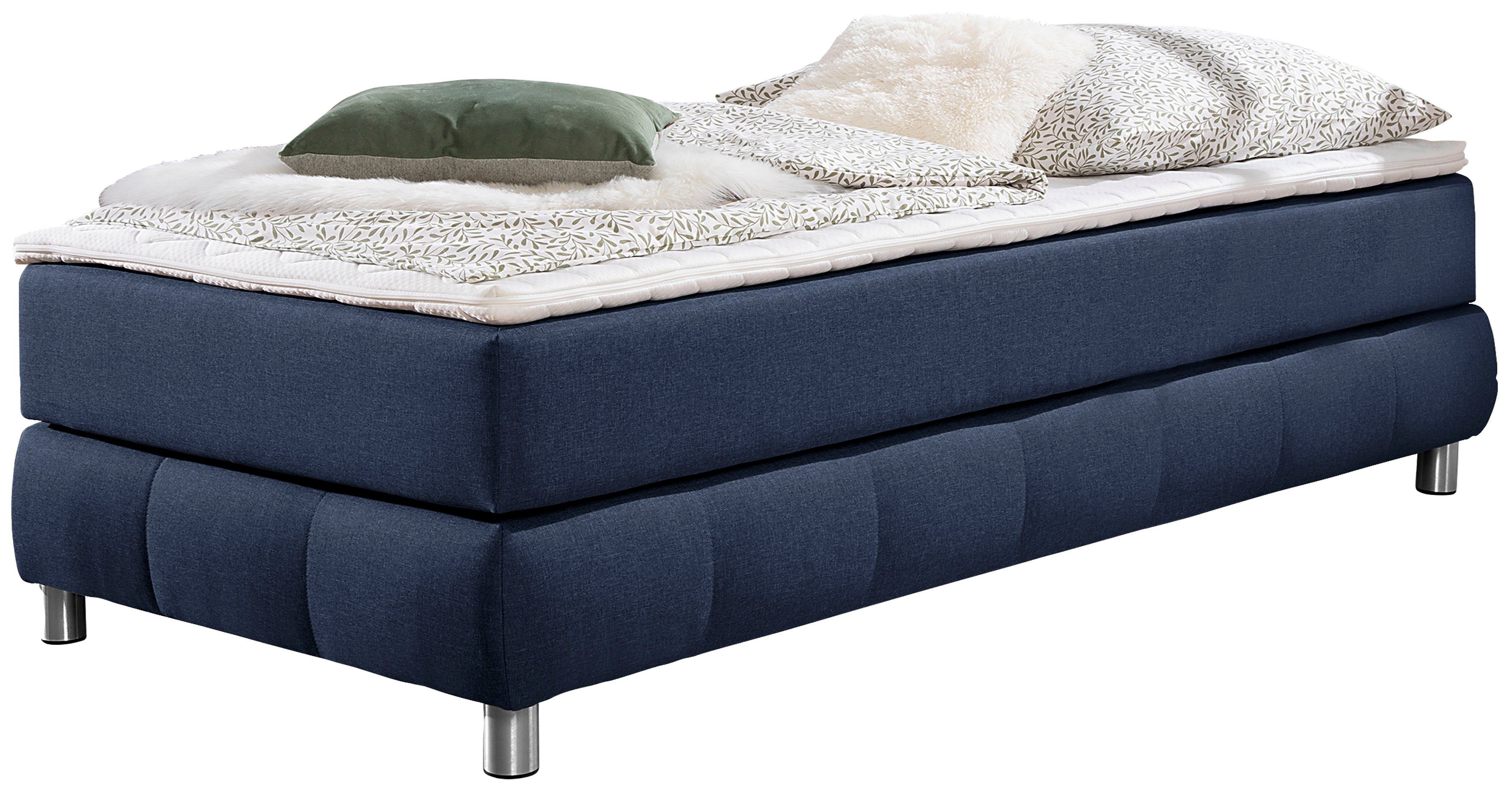Home affaire Boxspringbett Salo, Ohne Kopfteil, inkl. Topper, auch in Überlänge 220 cm