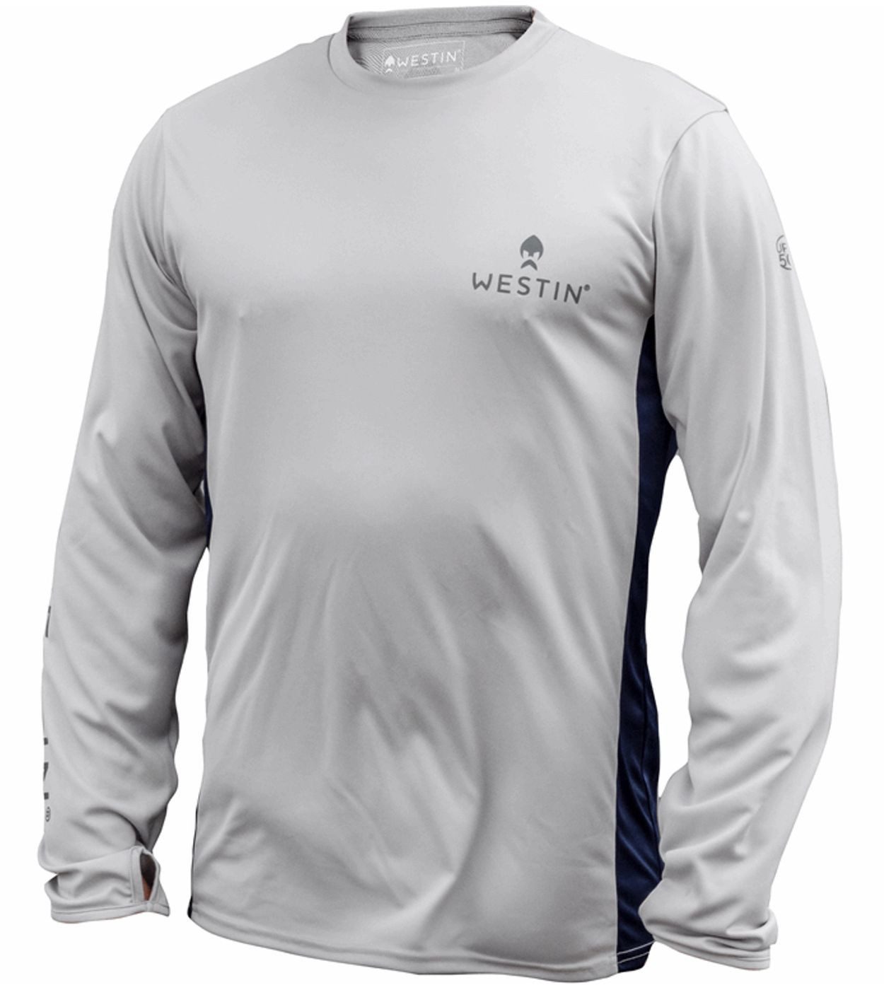 WESTIN Longsleeve Westin Pro UPF Long Sleeve Grey/Navy Blue - Langarm Angelshirt