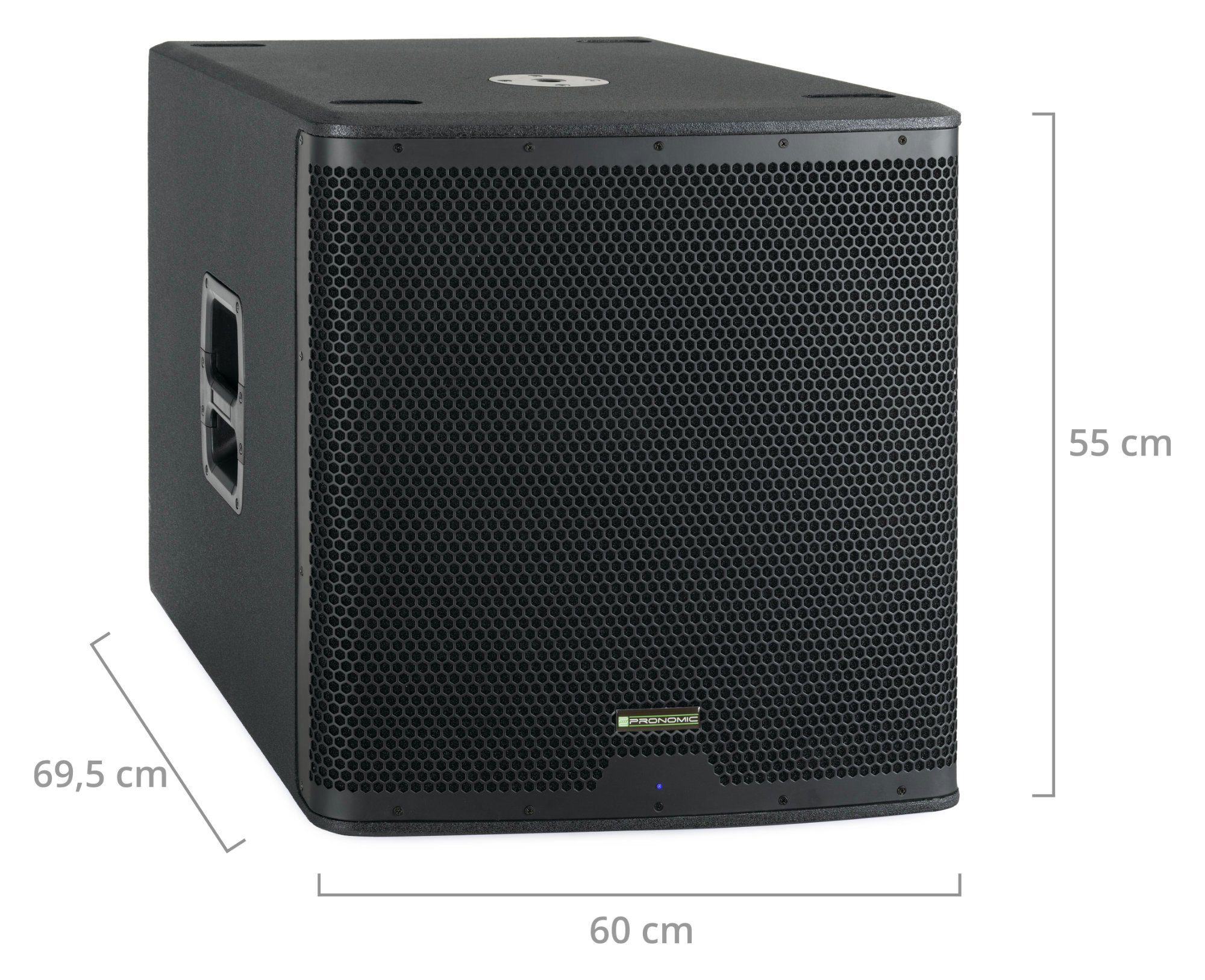 Pronomic C-118SA Aktiv Subwoofer (800 W, 1600 Watt Peak / 800 Watt RMS - 18" Lautsprecher mit 3" Schwingspule)