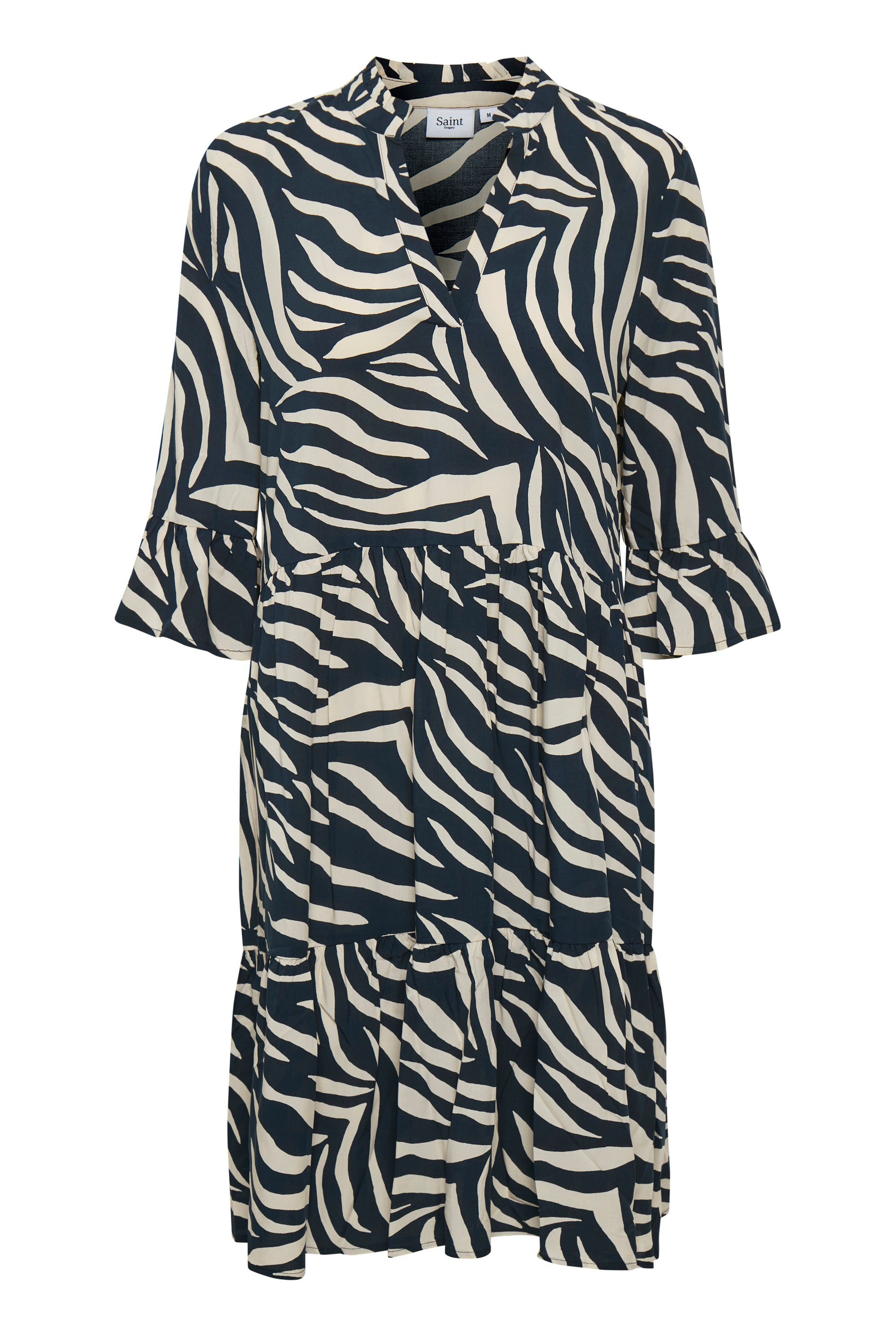[Sonderangebot] Saint Tropez Jerseykleid Dress Zebra Skin Total Eclipse EdaSZ