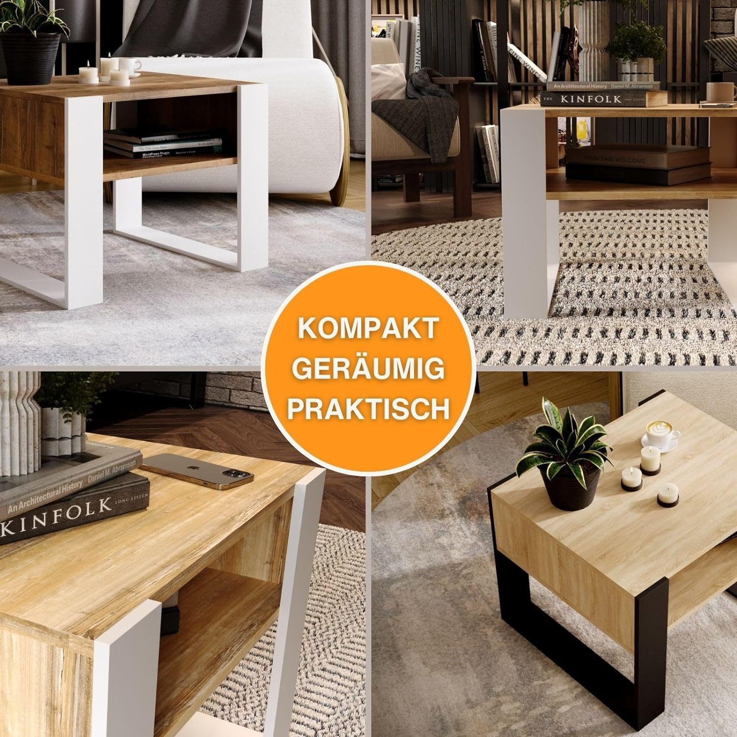 CraftPAK Couchtisch aus hochwertigem Holz mit günstig online kaufen