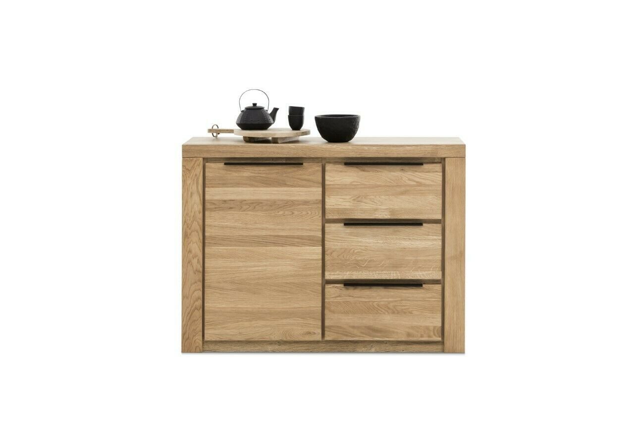 Kommode Sideboard Kommode Greta in Wildeiche geölt Teilmassiv Breite 108cm