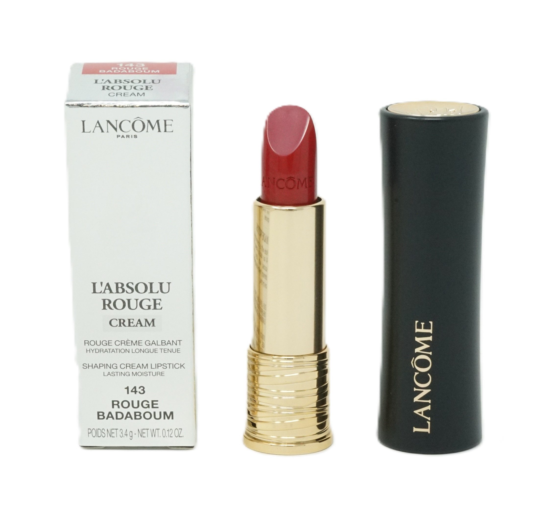 LANCOME Lippenstift Lancome Absolu Rouge Cream Lippenstift 3,4g Rouge Badaboum 143