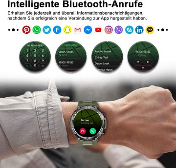 blackview W50 Fitness-Uhr mit Blutdruck- und Schlafüberwachung für Herren Smartwatch (3.53 cm/1.39 Zoll), 1-tlg., Atemtraining, Sitzplatzerinnerung, 100+ Sportmodi & 5ATM Wasserdicht
