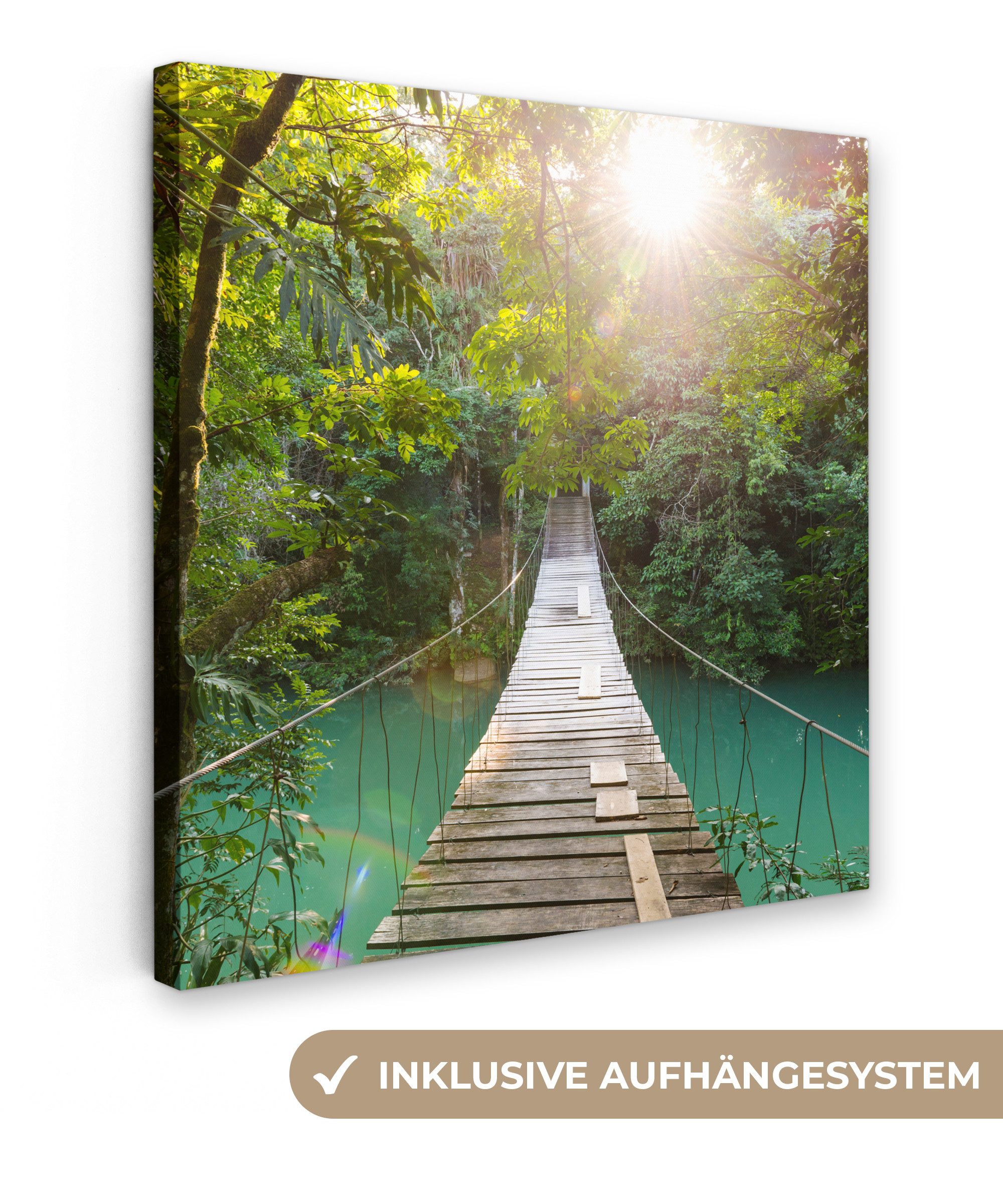 OneMillionCanvasses® Leinwandbild Dschungel - Wasser - günstig online kaufen