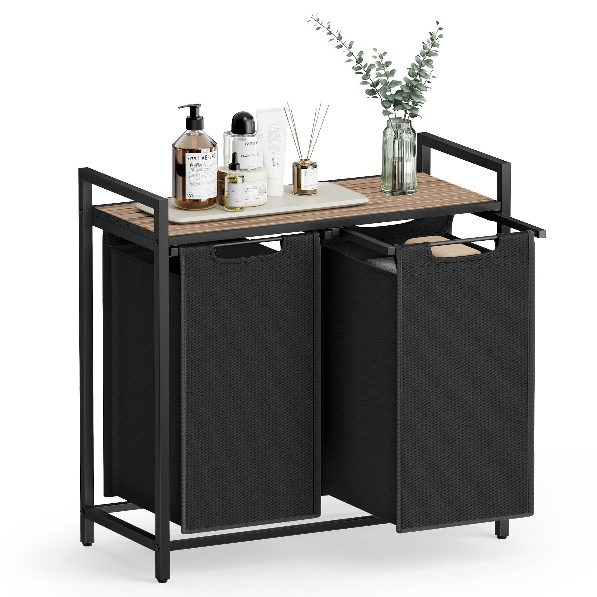 VASAGLE Wäschekorb, 2 Wäschesäcke aus Oxford-Gewebe, abnehmbar, 2 x 46 L günstig online kaufen