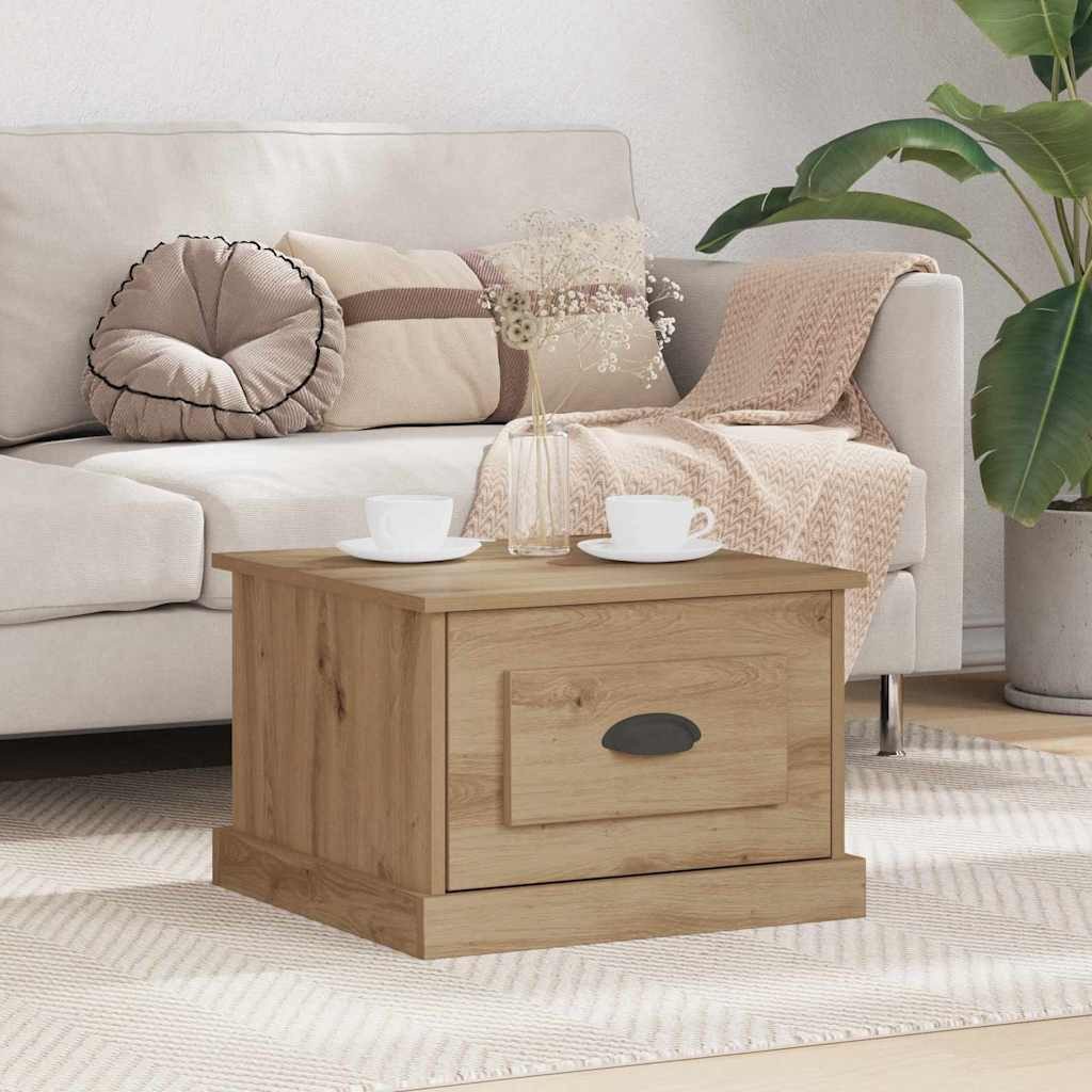 vidaXL Couchtisch Couchtisch Artisan-Eiche 50 x 50 x 35 cm Holzwerkstoff (1-St)