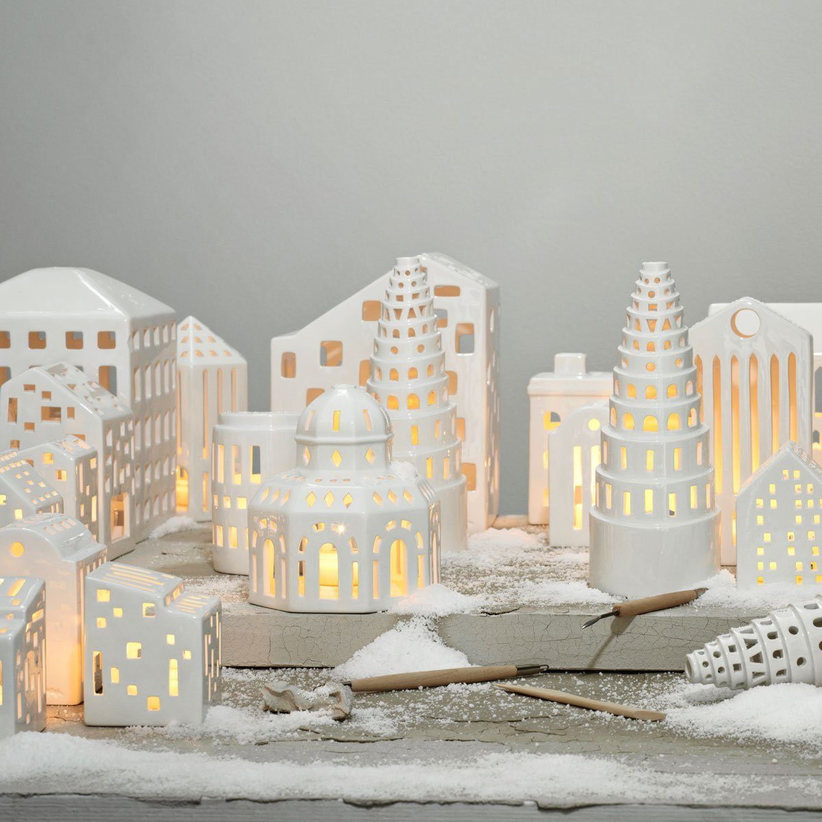 Kähler Teelichthalter Lichthaus Urbania High Tower; Teelichthaus aus Keramik