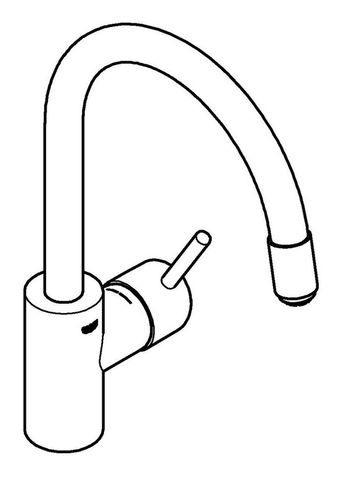 Thumbnail - Grohe Küchenarmatur Concetto Einhand Niederdruck hoher Auslauf mit ausziehbarer Brause - Chrom