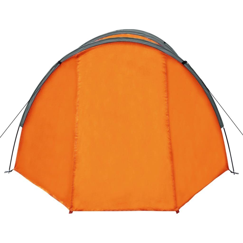 Orange Personen vidaXL Campingzelt 4 Familienzelt und Wurfzelt Kuppelzelt Grau
