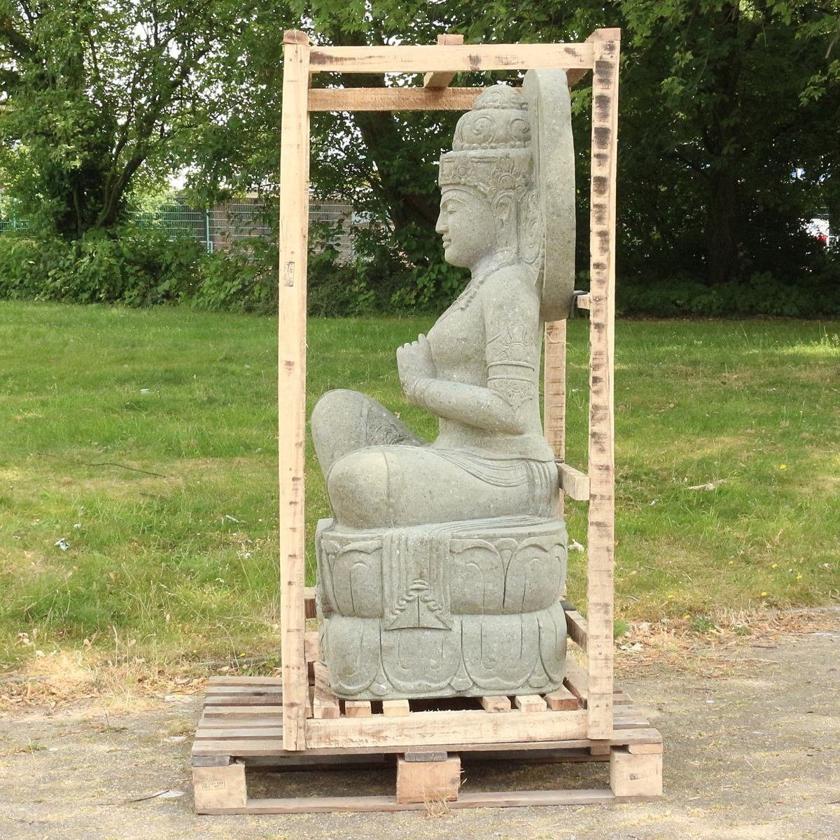 Dekofigur Greenstone Galerie Ursprungsland im Massiv Shiva 152 in Handarbeit sitzend cm traditionelle Oriental St), Herstellung (1 Figur Steinfigur