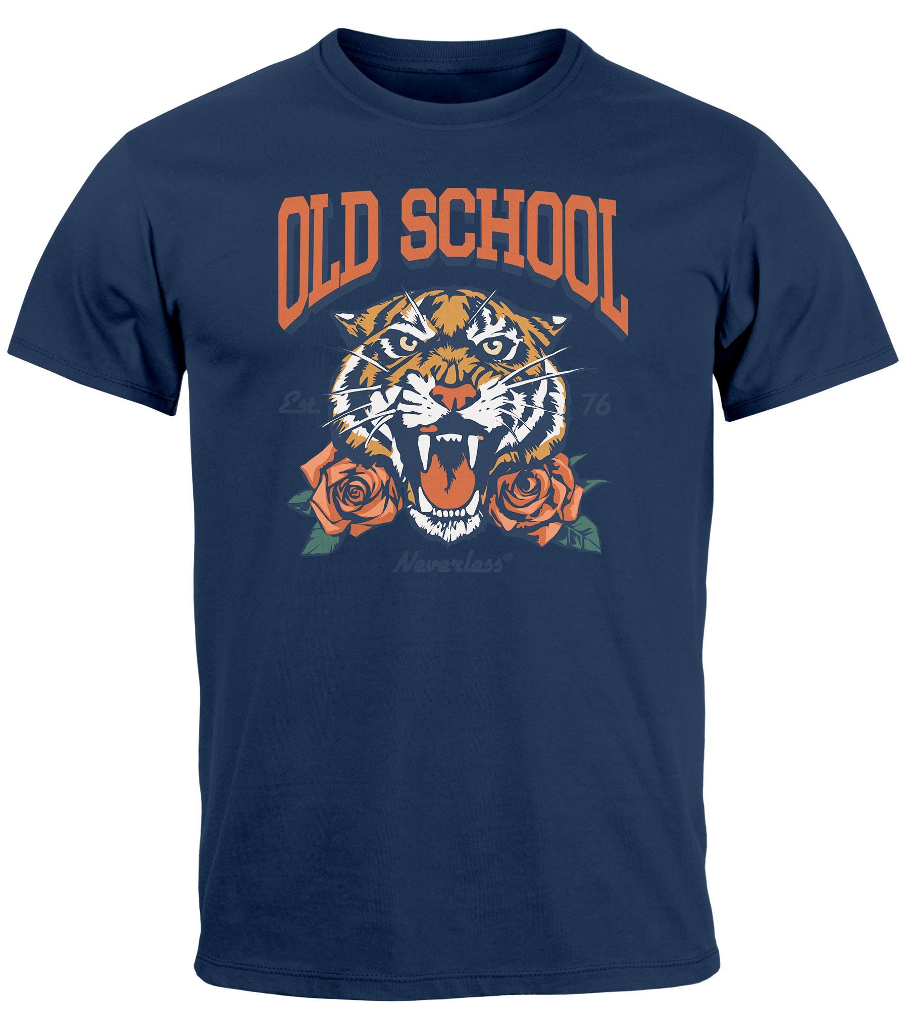 Neverless Print-Shirt Herren T-Shirt Print Tiger günstig online kaufen