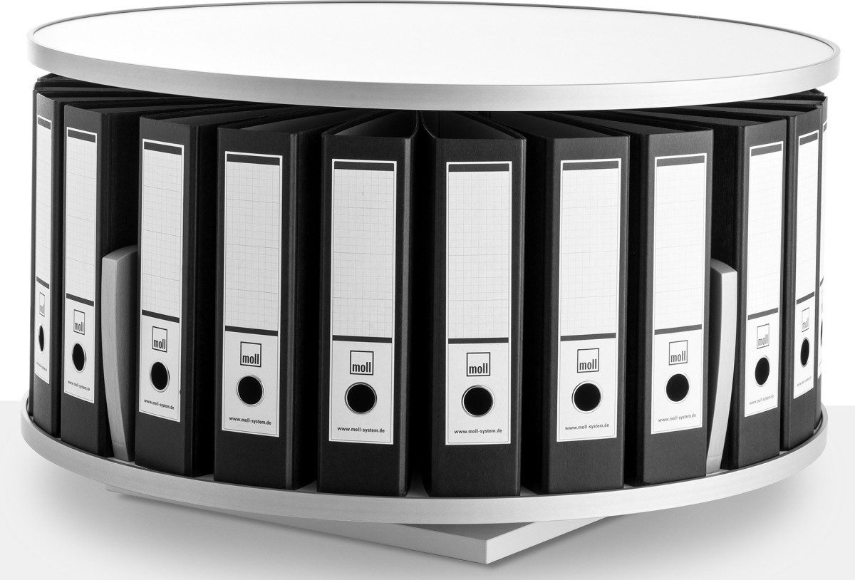 Moll Aktenschrank Ordnerdrehsäule 1 Etage 24 Ordner weiß