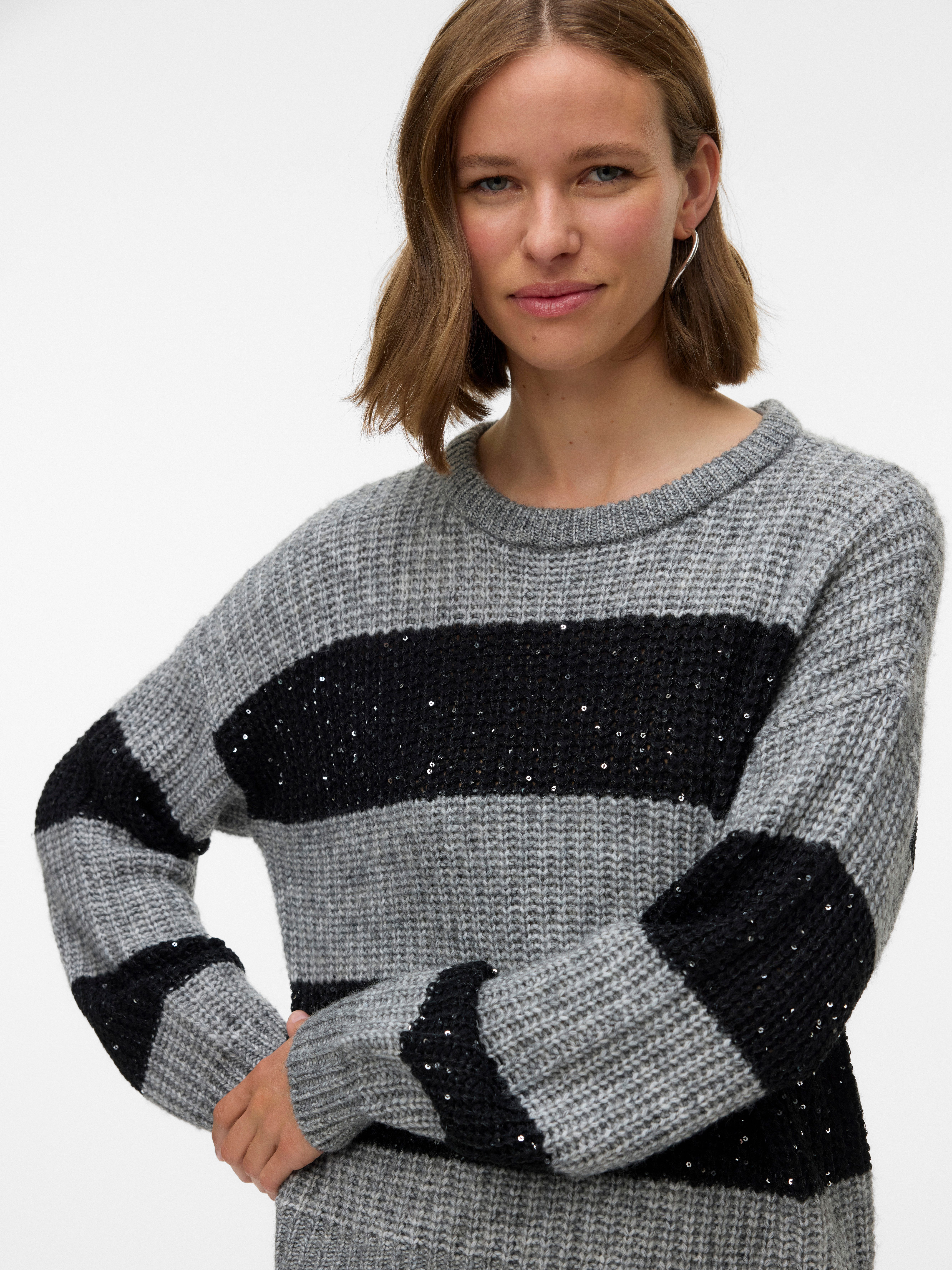 Vero Moda Strickpullover VMSPARKLE LS O-NECK günstig online kaufen