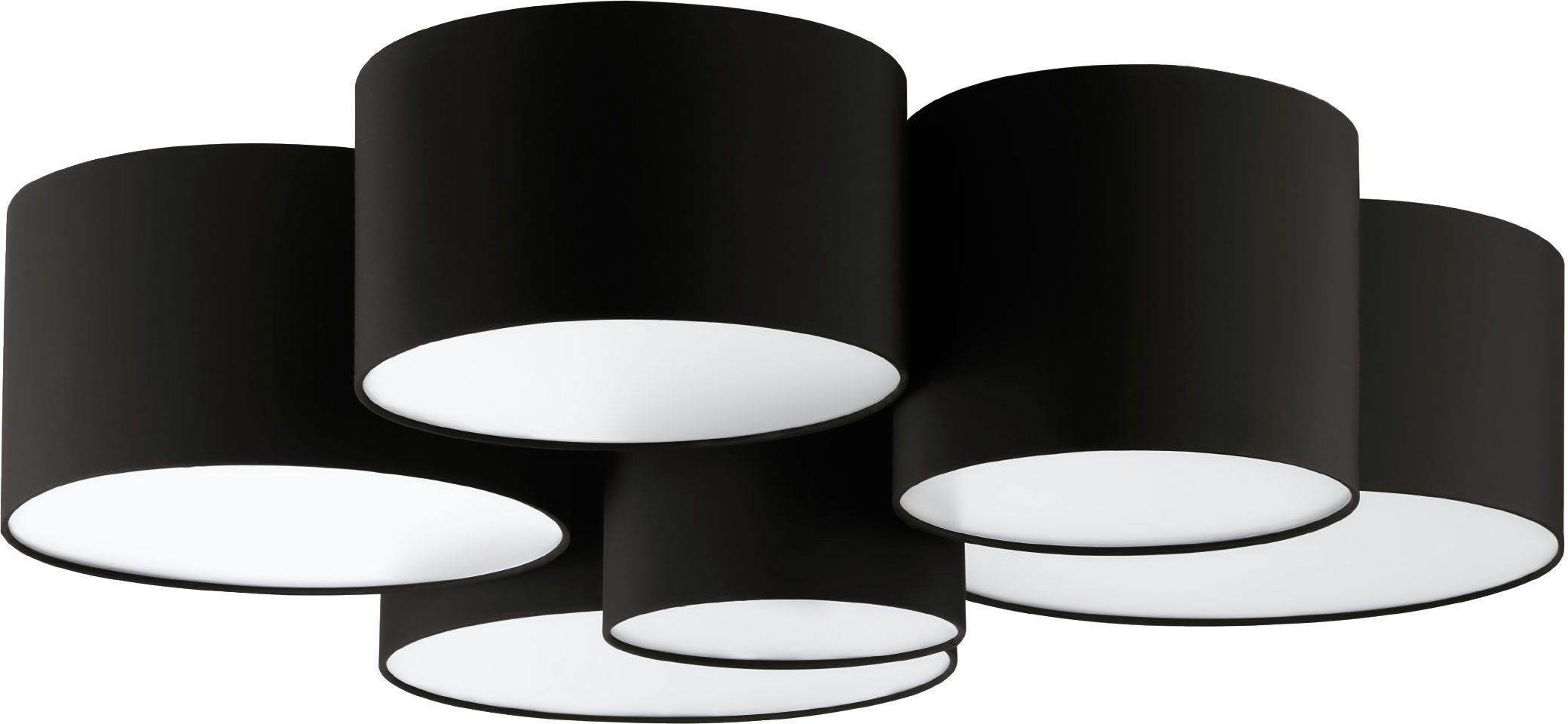 EGLO Deckenleuchte PASTORE 2, Leuchtmittel wechselbar, ohne Leuchtmittel, Deckenleuchte in weiß aus Stahl - exkl. E27 - 40W | Deckenlampen