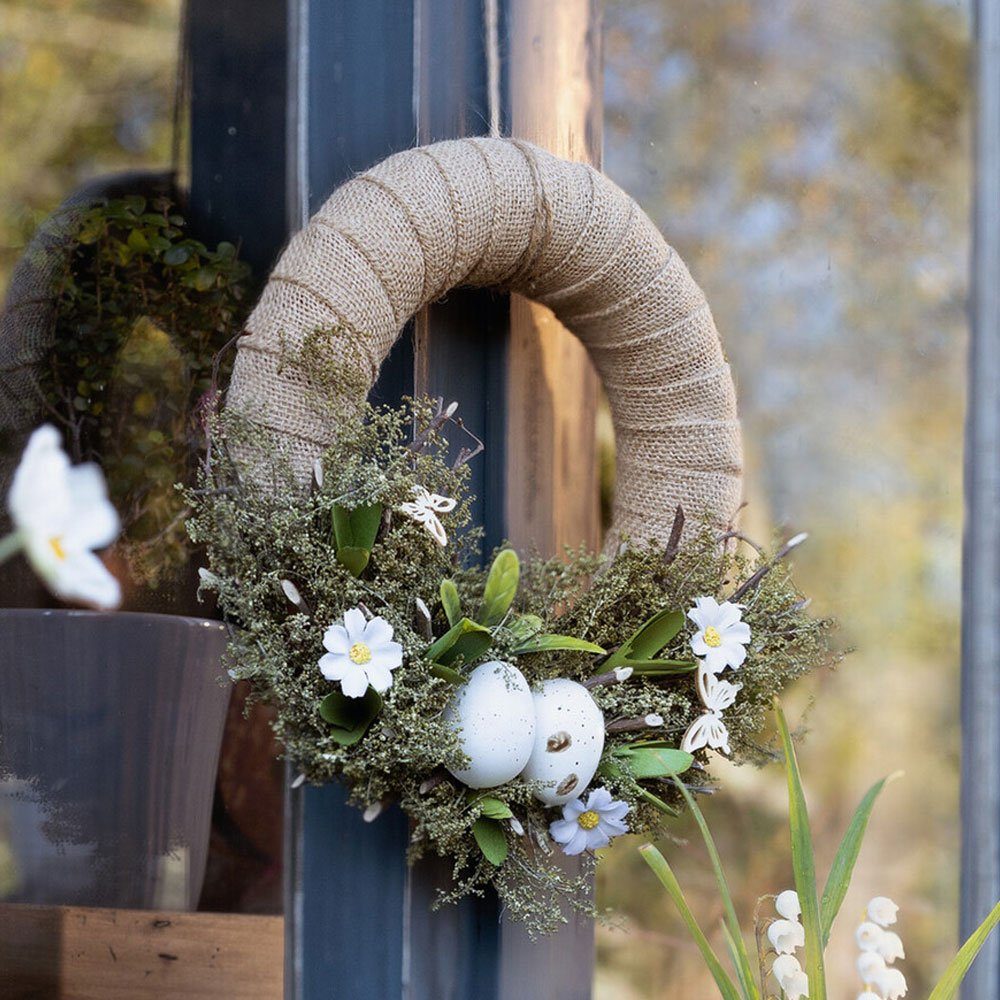 Home-trends24.de Osterkranz Osterkranz Eier Garten Kranz Blüte Wand Deko Gesteck Tür Ostern