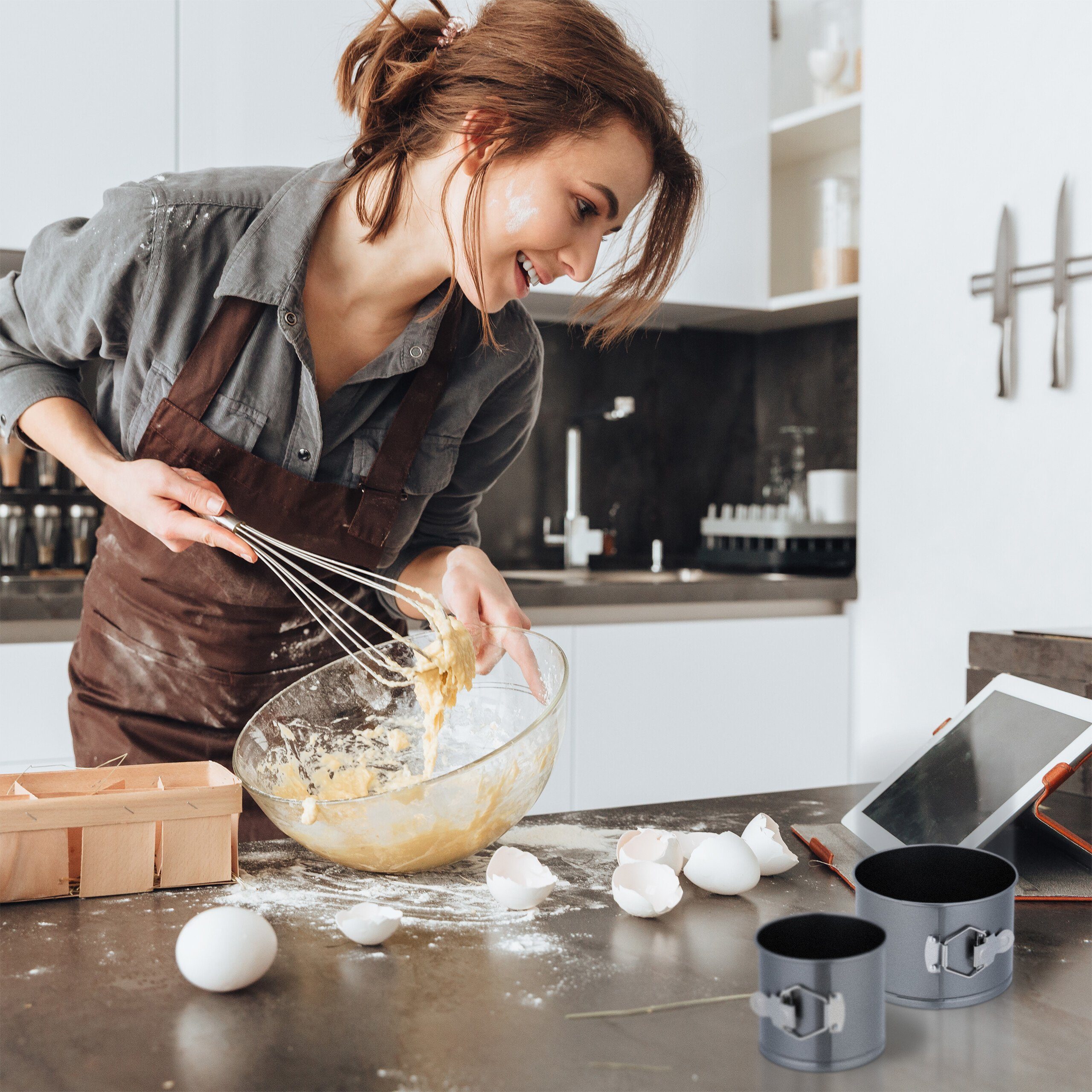 relaxdays Springform Set mit 4 Größe