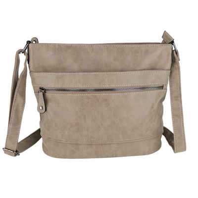 MIRROSI Umhängetasche Damen Crossbody Bag, 32x23x11cm Mittelgroß (verstellbaren Schulterriemen), Mittelgroße Tasche, Schultertasche für jeden Anlass