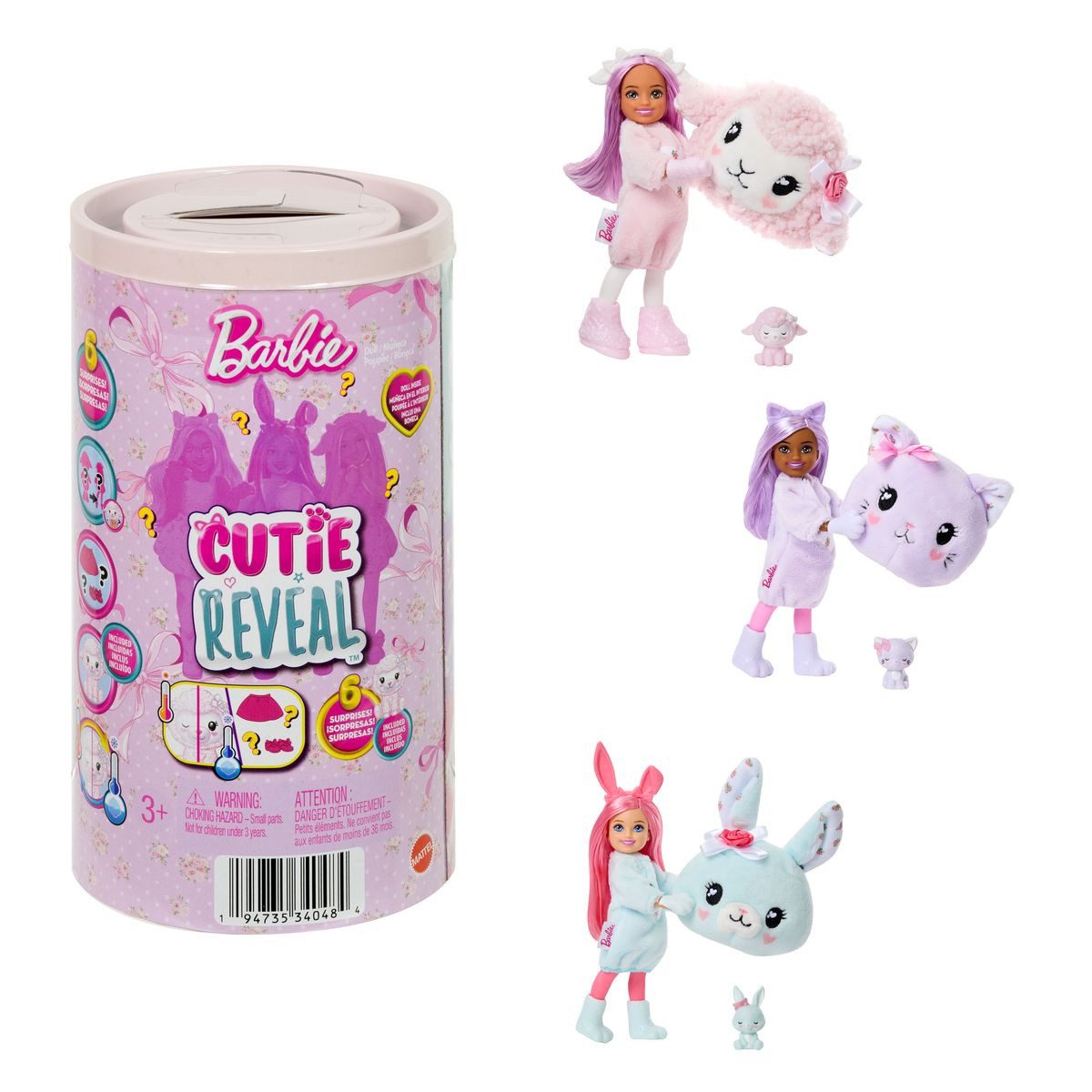 Mattel GmbH Anziehpuppe Barbie Cutie Reveal Chelsea Sweet Bows rosa Schaf