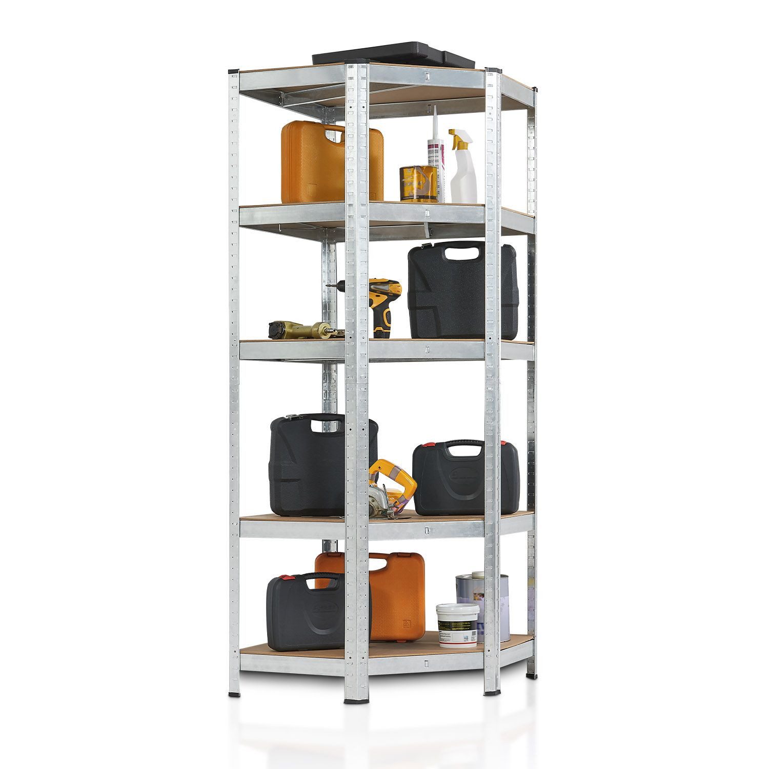 Juskys Eckregal Corner Basic, Schwerlastregal bis 875 kg, 5 Böden, individu günstig online kaufen