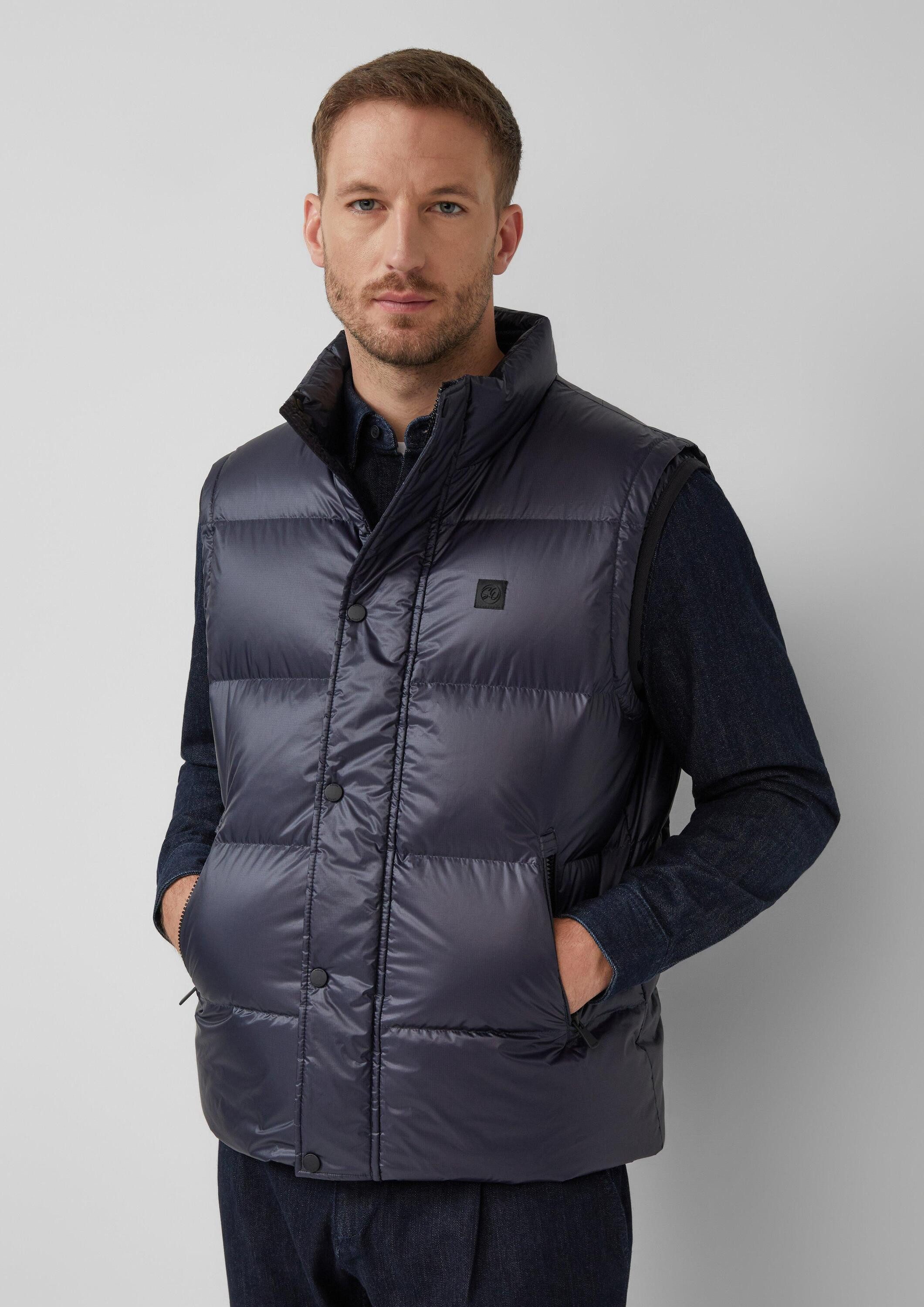 s.Oliver Outdoorjacke Outdoor-Weste Edle Steppweste mit recycelter Daune