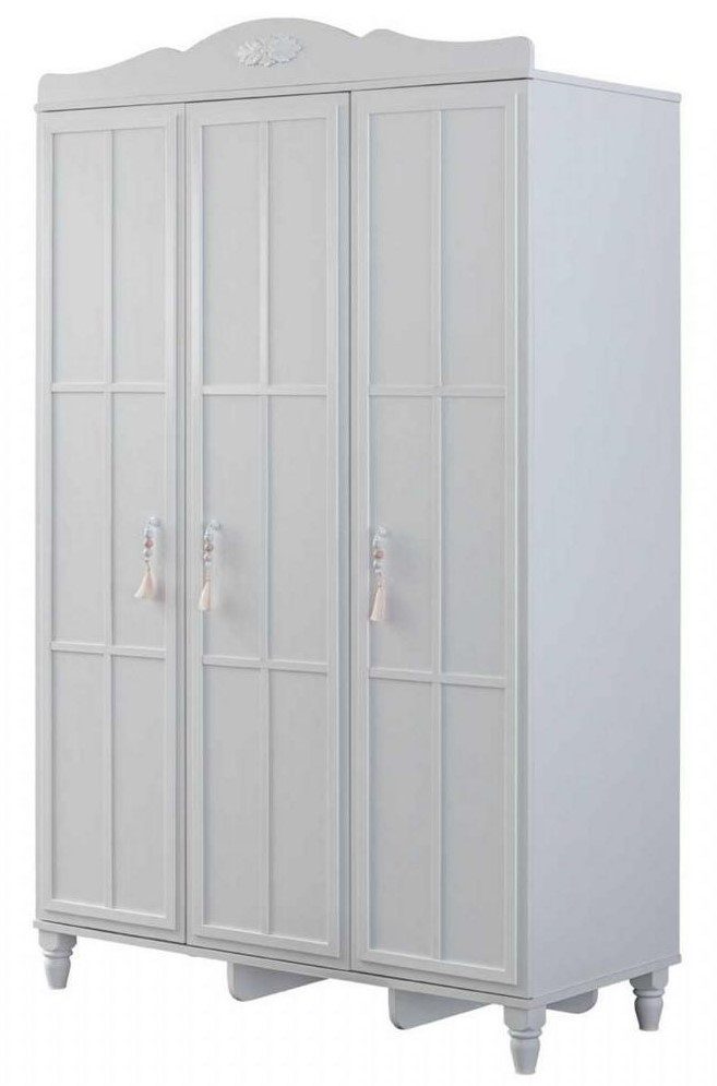 Xlmoebel Kleiderschrank Exklusiver Kinderkleiderschrank Holzschrank Weiß (1-St., Kleiderschrank) Hergestellt in Europa