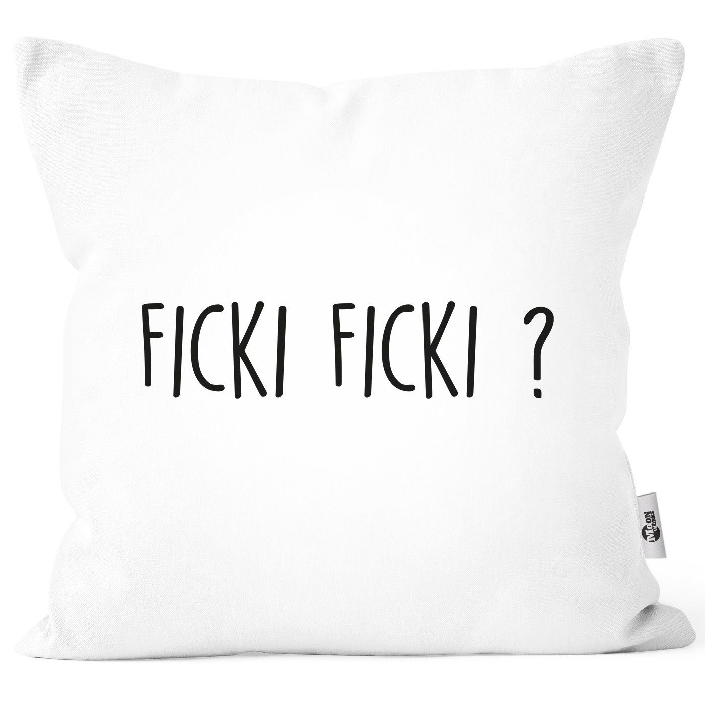 MoonWorks Dekokissen »KissenBezug mit Spruch Ficki Ficki? Motiv lustig Ironie Geschenk für