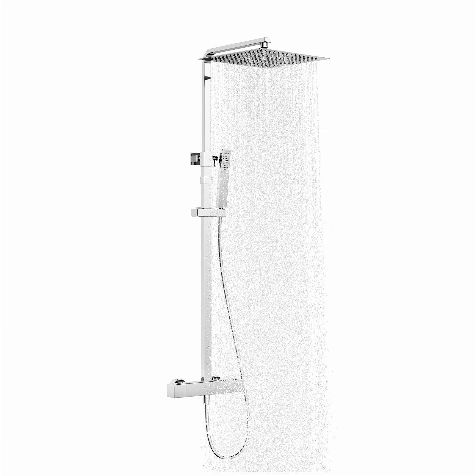 HOMELODY Duschsystem Duschset mit Thermostat 38℃ verstellbare Duschstange a günstig online kaufen