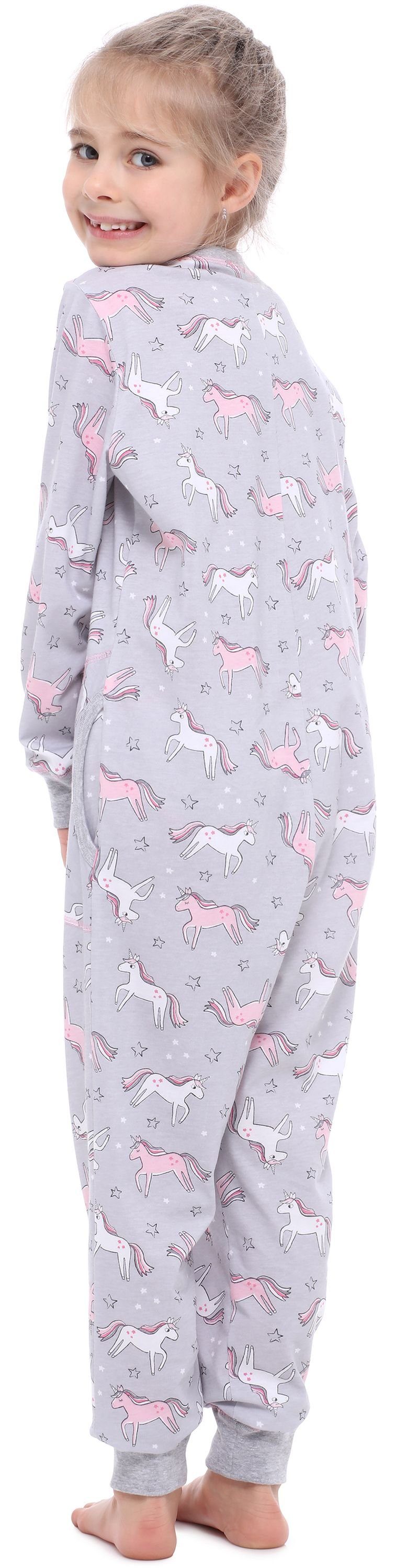 Merry Style Schlafanzug Jumpsuit Melange Mädchen Einhorn MS10-186 Schlafanzug