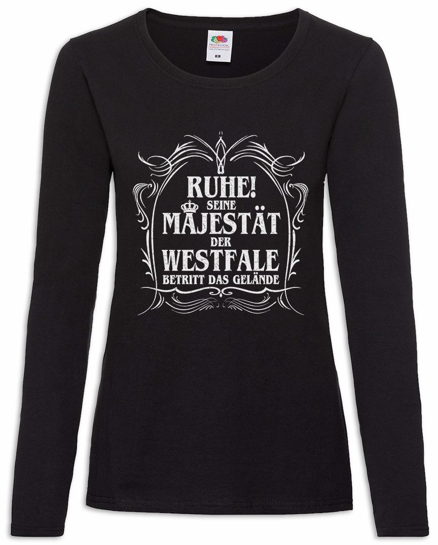 Langarmshirt Seine Majestät Der Westfale Damen Langarmshirt NRW Nordrhein Münster