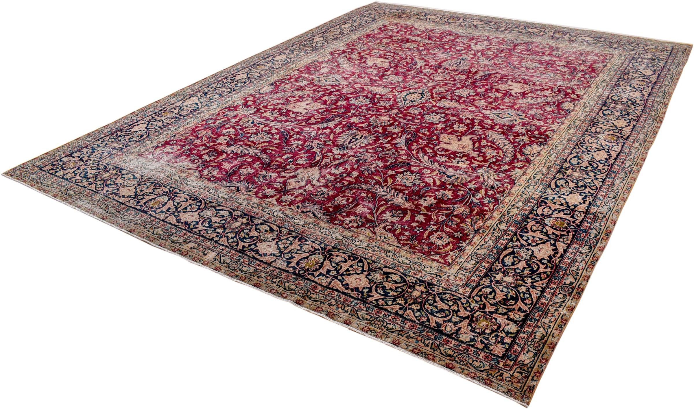 Nain Trading Orientteppich Vintage Kerman 302x397 Handgeknüpfter Moderner Orientteppich, rechteckig, Höhe: 8 mm