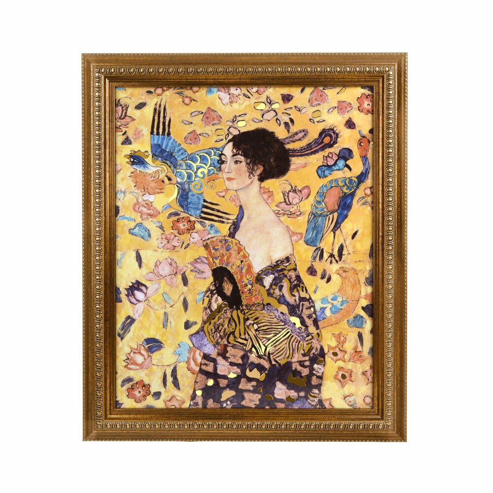 Goebel Wandbild Gustav Klimt - Dame mit Fächer