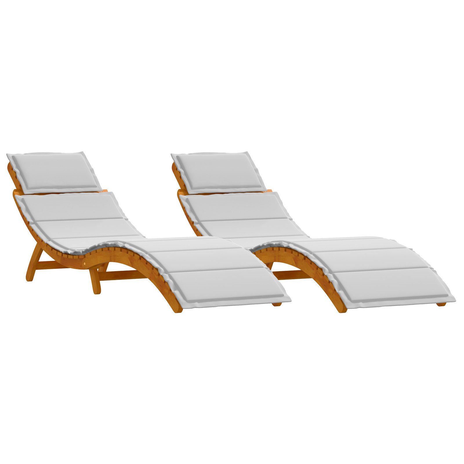 vidaXL Gartenliege Sonnenliegen mit Kissen 2 günstig online kaufen