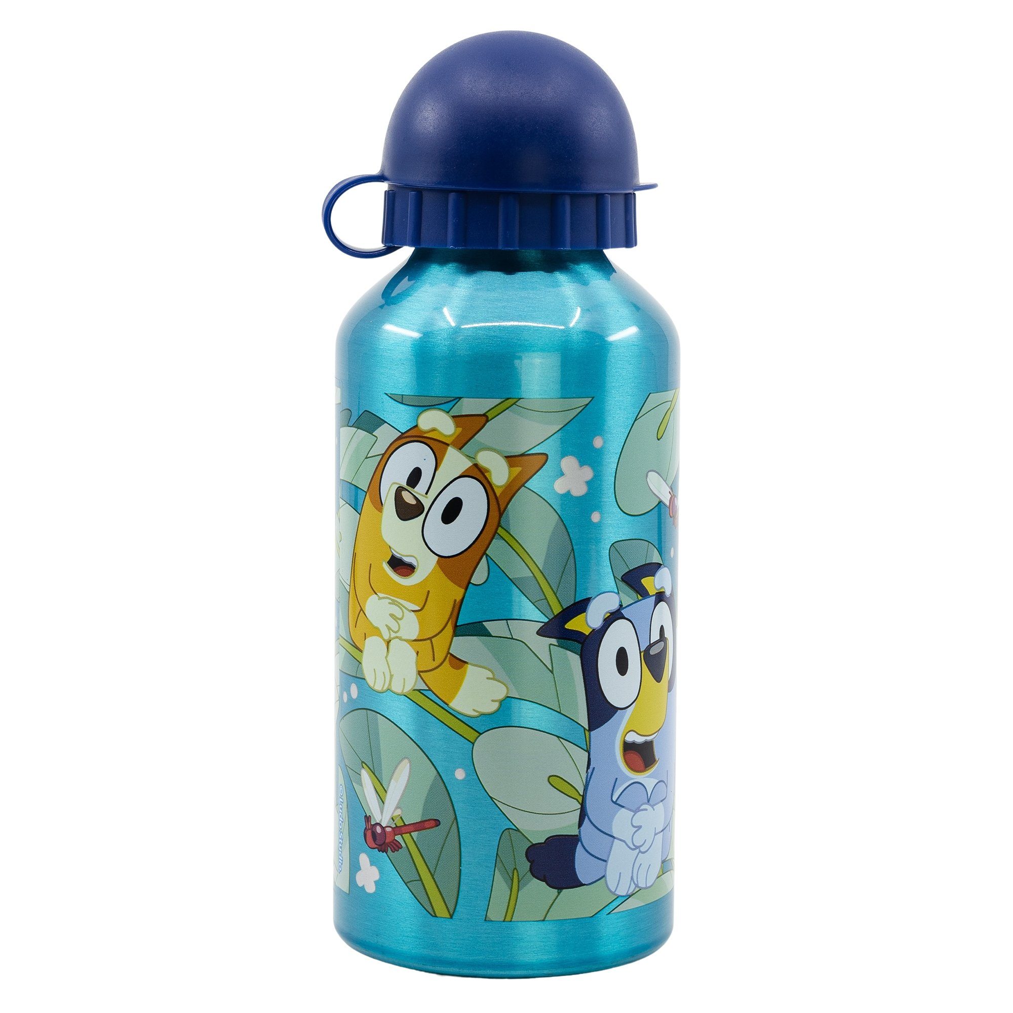 Bluey Lunchbox Disney Bluey Bingo Kinder 2 teiliges Lunch Set, Brotdose plus Aluminium Trinkflasche