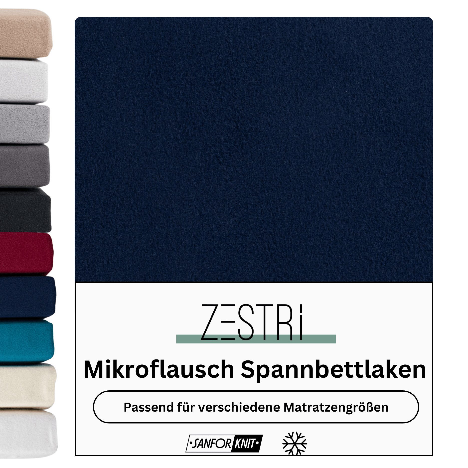 Zestri Spannbettlaken Mikroflausch flauschig Teddy, Fleece günstig online kaufen